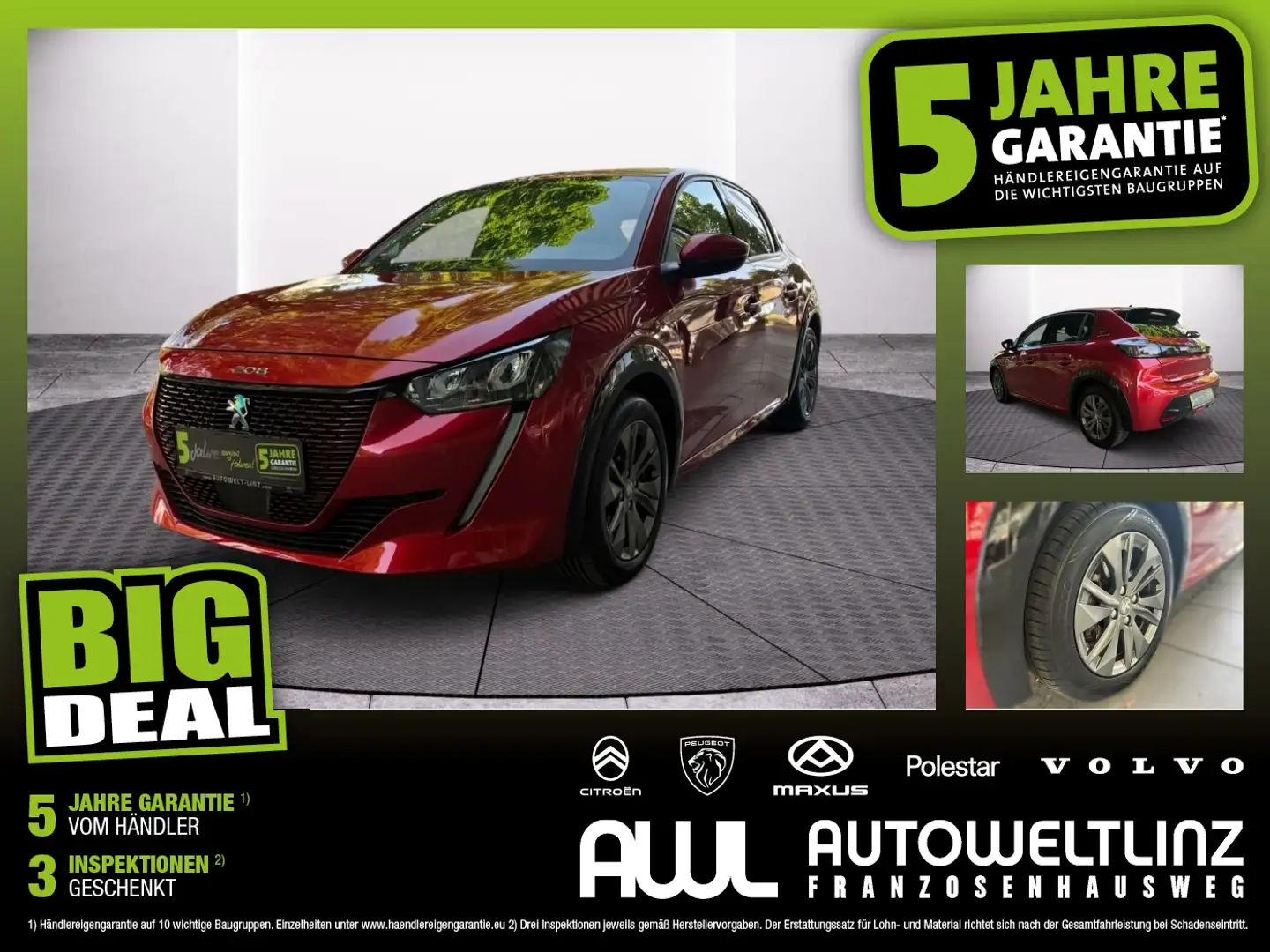 Peugeot 208 e- Elektromotor e- Allure Pack LED+Navi+SHZ Rot - 1