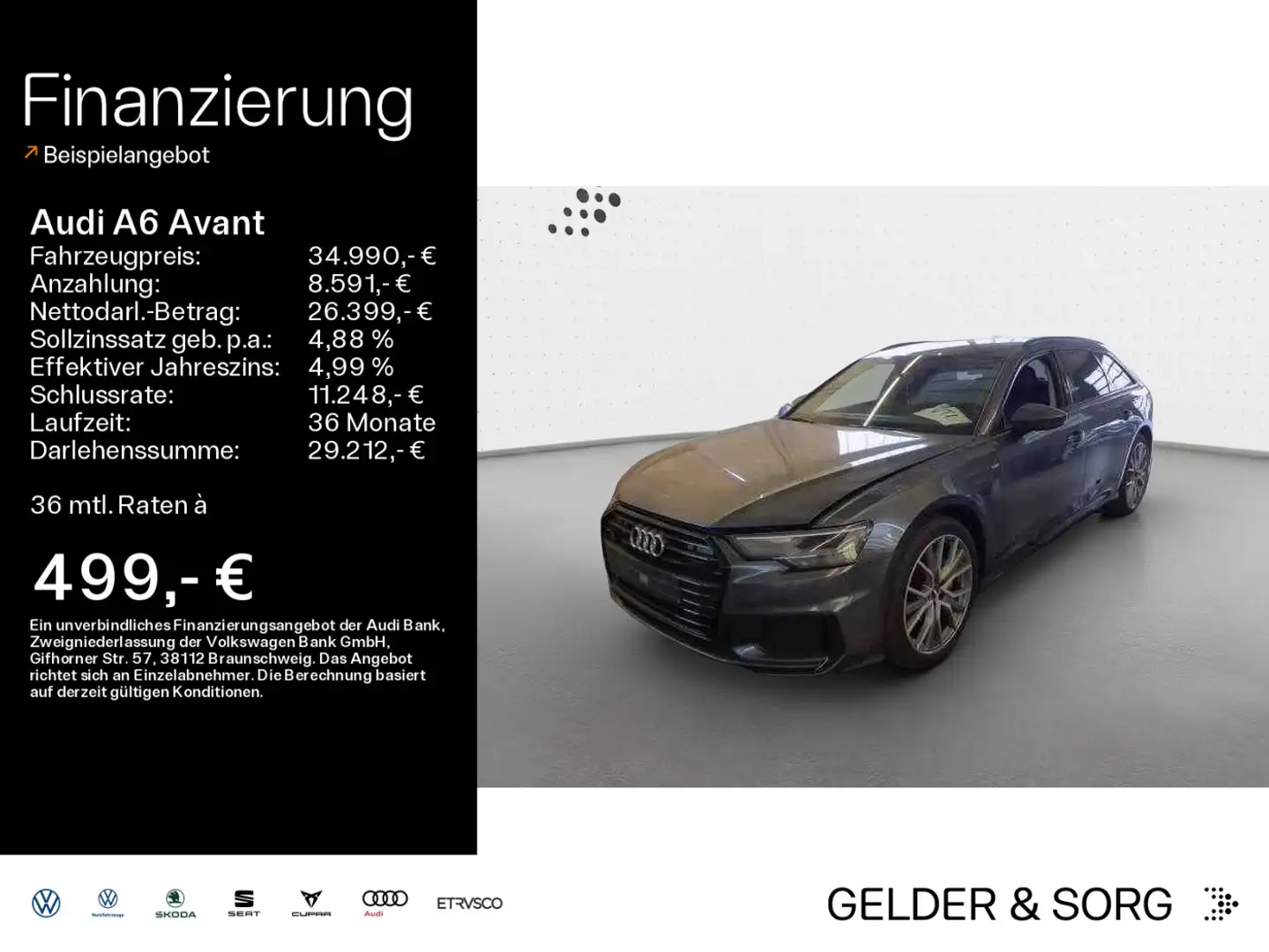 Audi A6 TDI S-Line Exterieur 20Z*Agefl-Lenkrad* Grau - 1