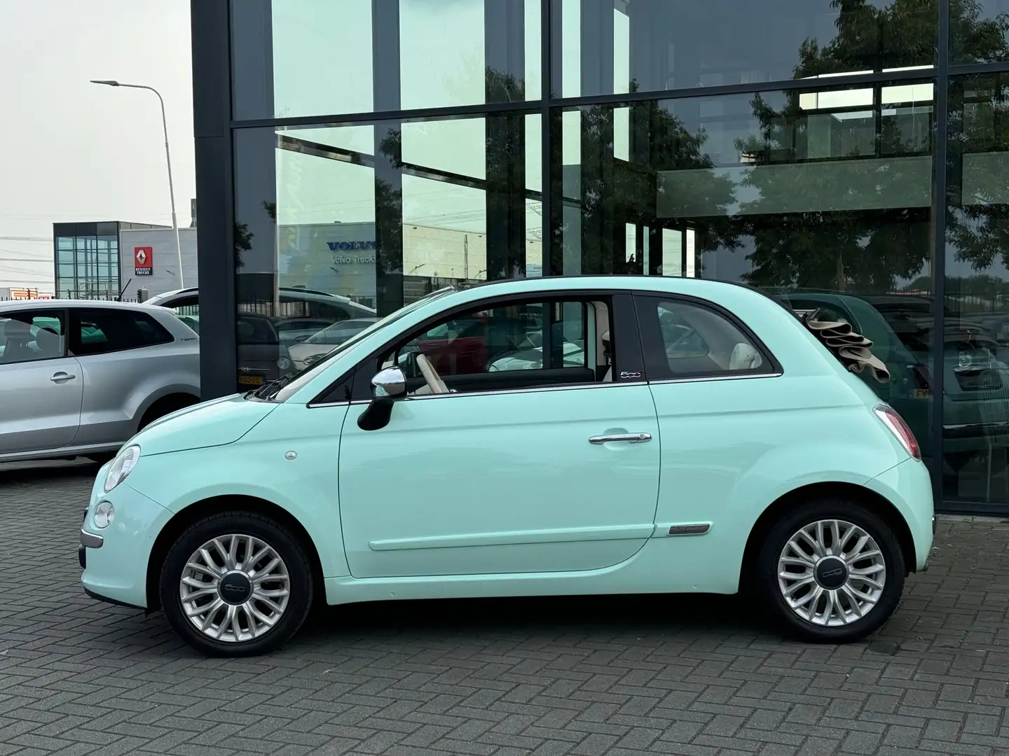 Fiat 500C 1.2 Lounge * PDC * Chroom pakket * Mintgroen Zöld - 2