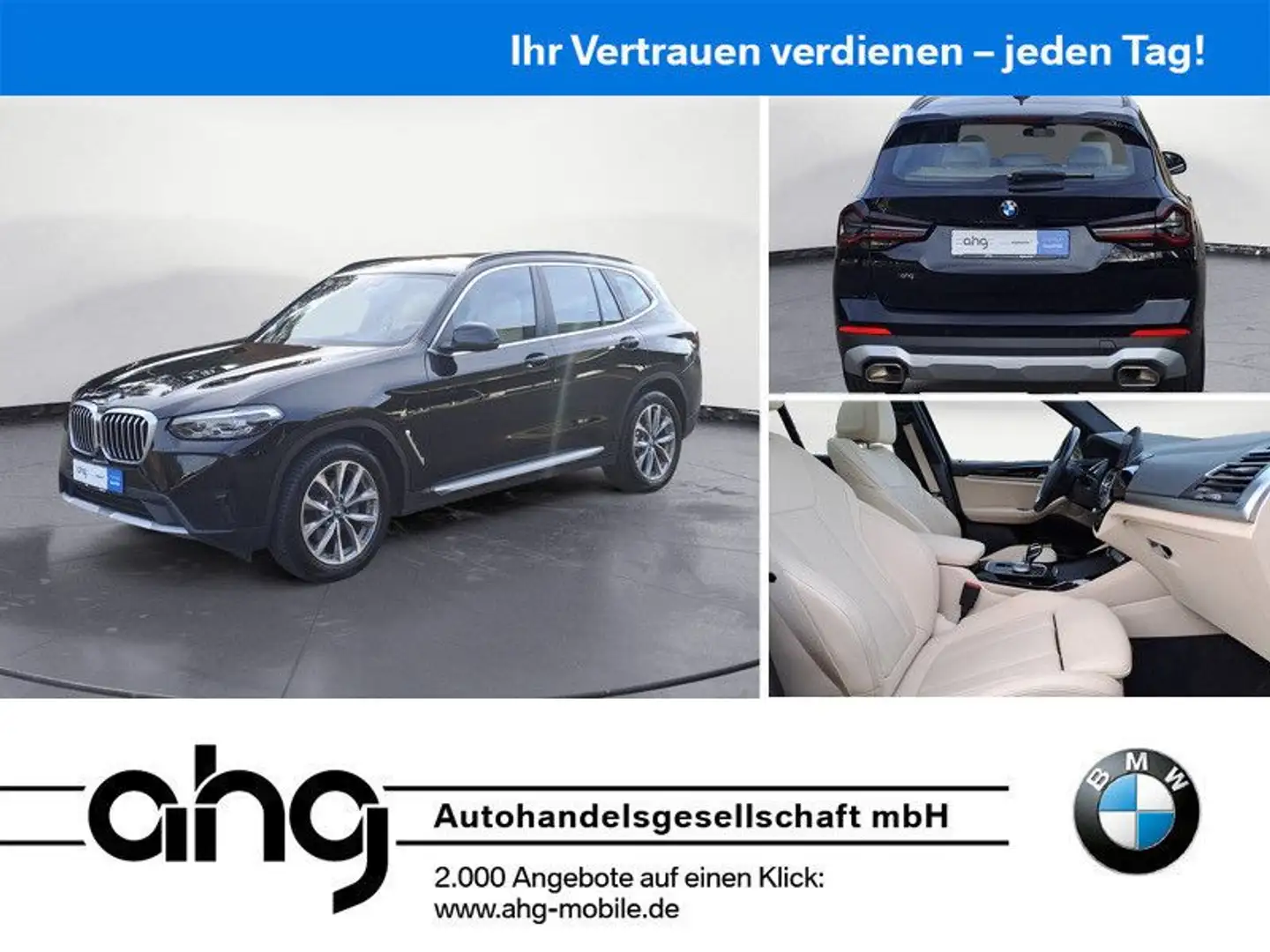 BMW X3 xDrive20d AT Aut. Panorama Standhzg. HIFI Schwarz - 1
