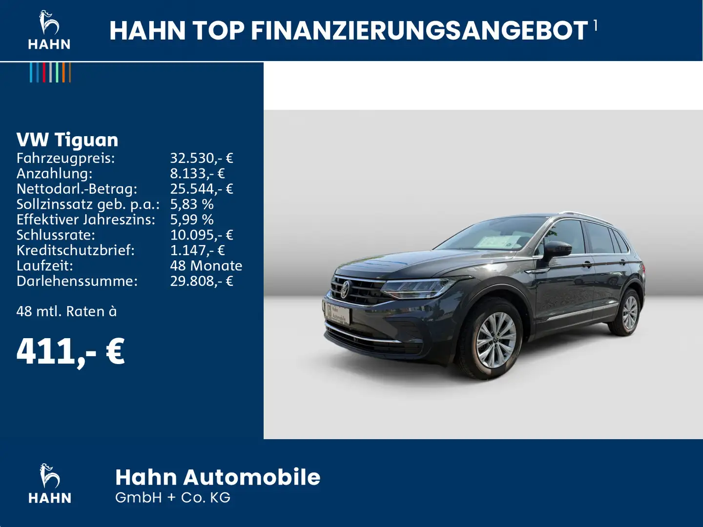 Volkswagen Tiguan Life 1.5TSI DSG AHK LED Spurh PDC ACC SHZ Grau - 2