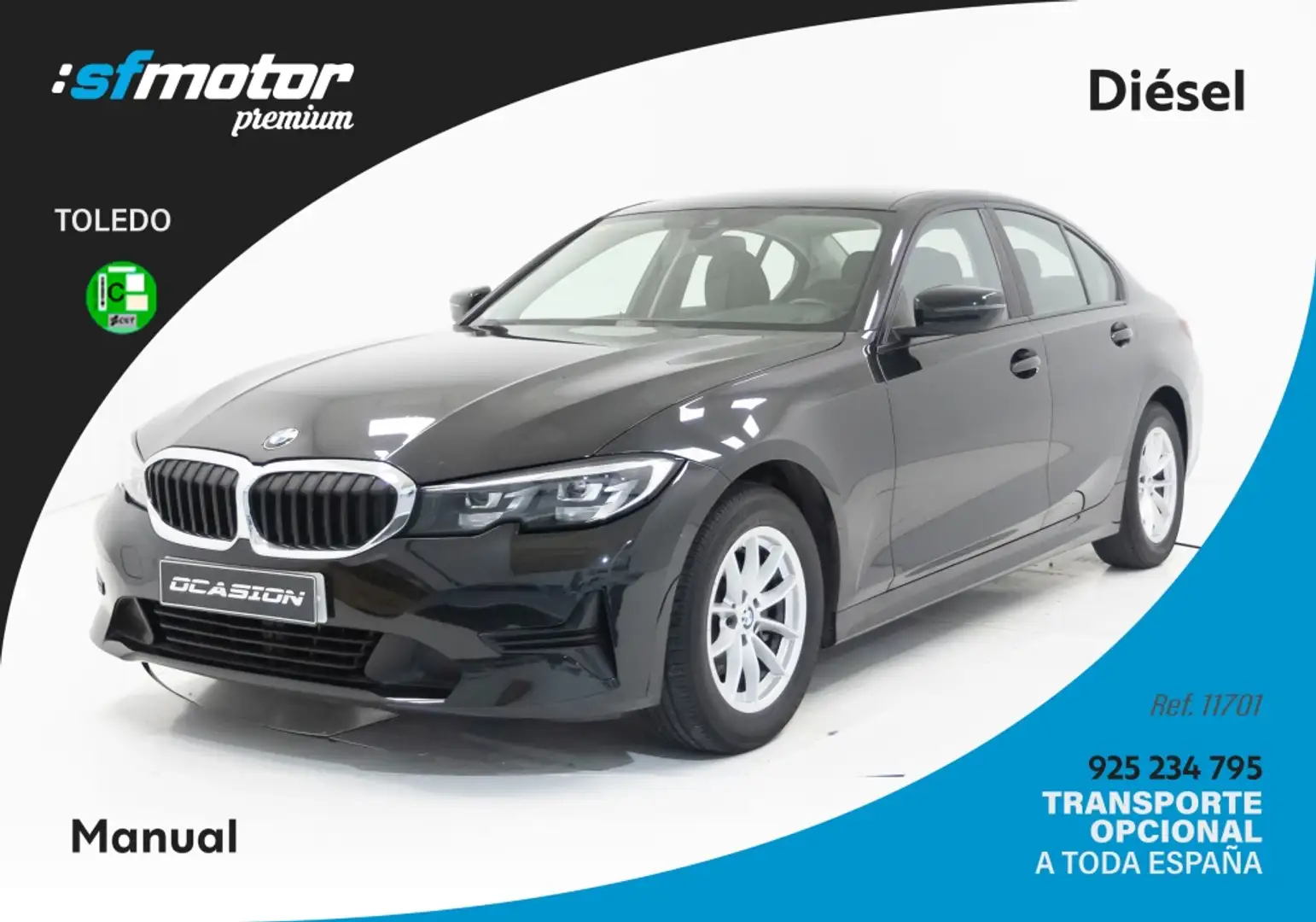 BMW 318 318d Zwart - 1