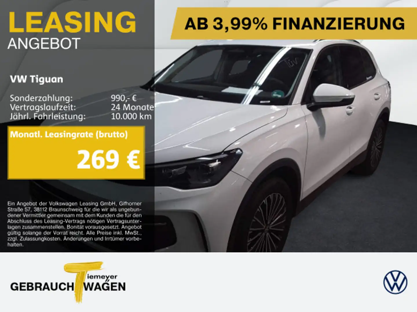 Volkswagen Tiguan 1.5 eTSI DSG LIFE LED+ KAMERA LM18 AHK Weiß - 1
