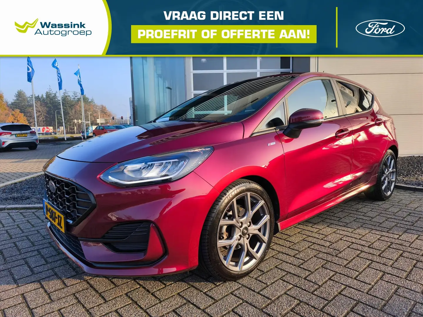 Ford Fiesta 1.0 Ecoboost hybrid ST-LINE 125 PK I WINTER PACK P Rood - 1