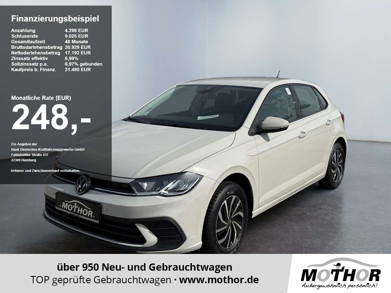 Volkswagen Polo 2025 — VI Life 1.0TSI DSG Klima Sitzheiz AppConnect