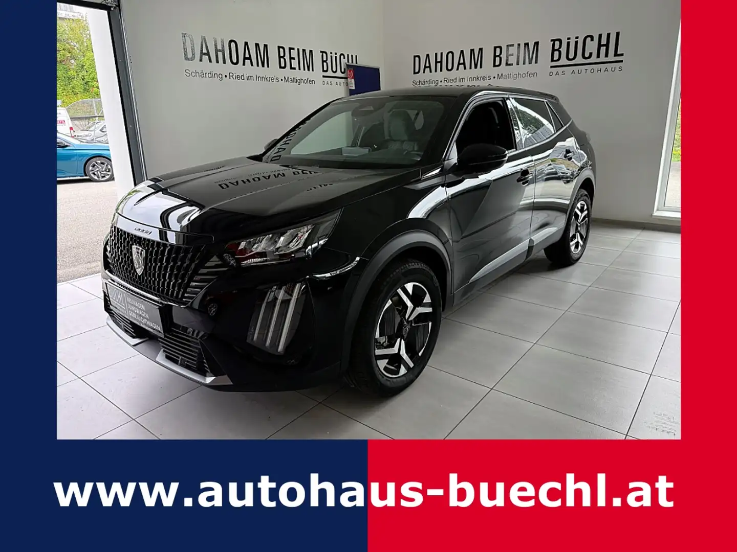 Peugeot 2008 Hybrid 145 e-DCS6 Allure Schwarz - 1