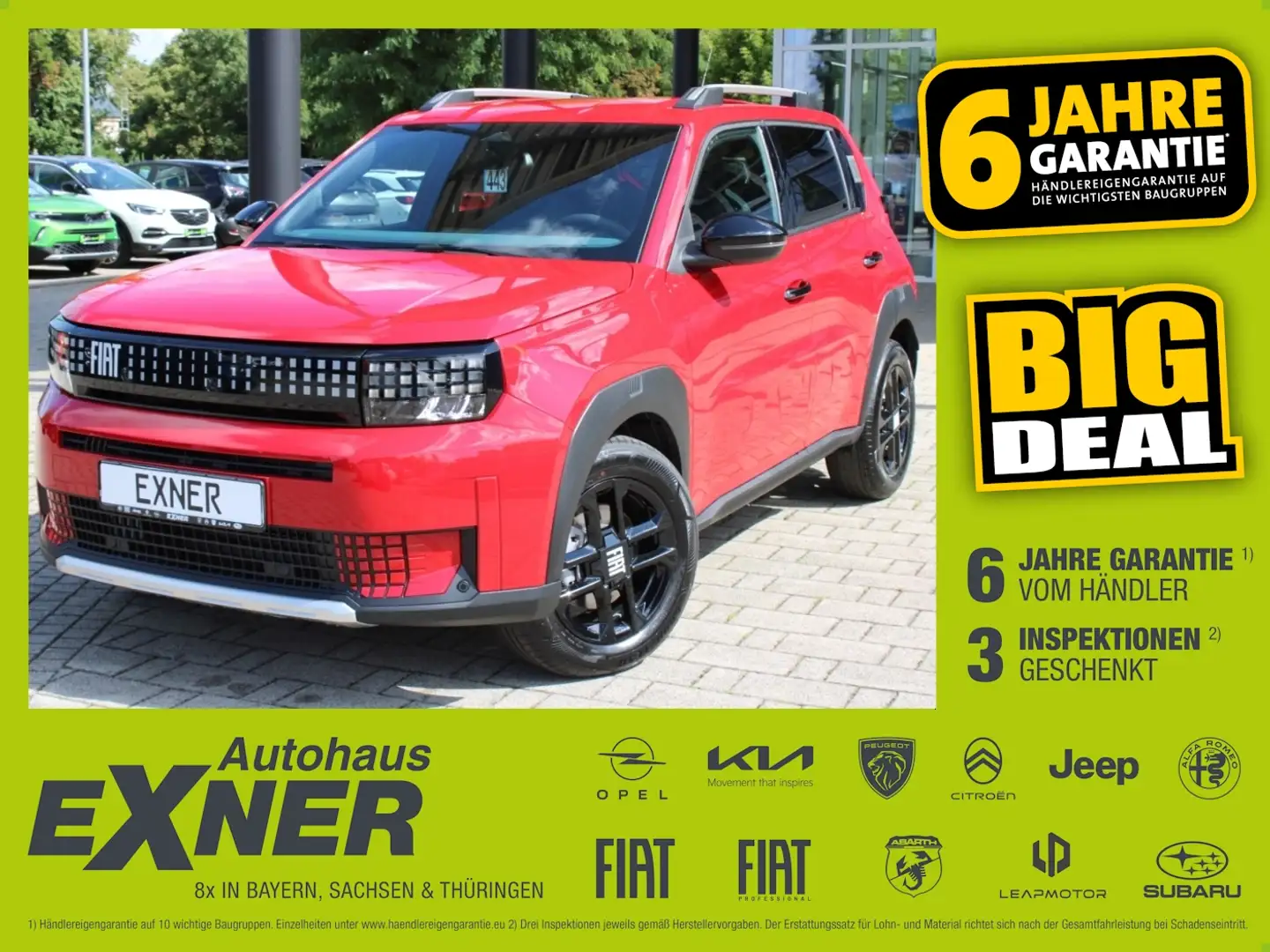 Fiat Grande Panda Hybrid ICON LED+Navi+SHZ+Winterp. Rouge - 1