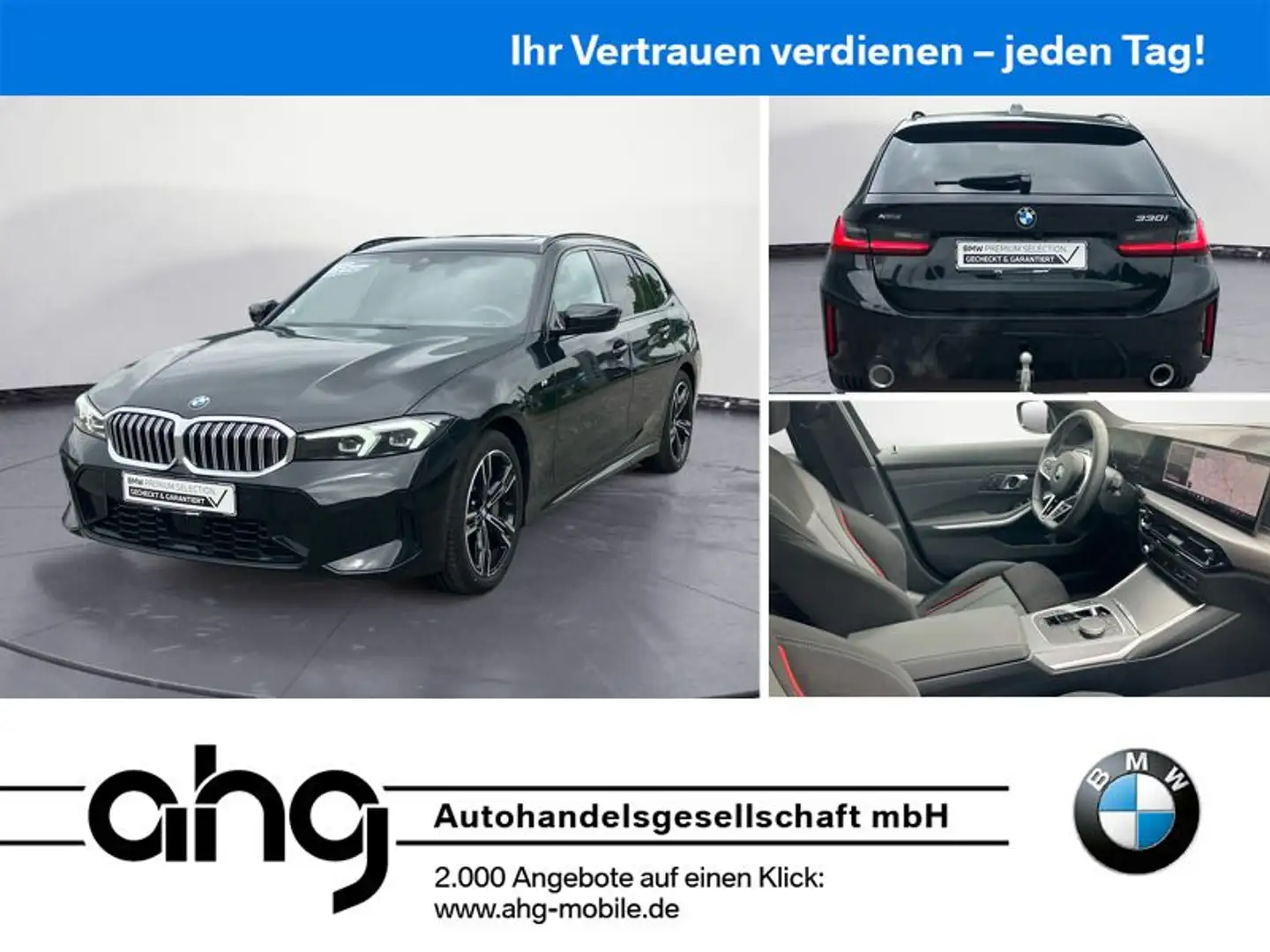 BMW 330 i xDrive Touring Automatic M Sportpaket AHK Negro - 1