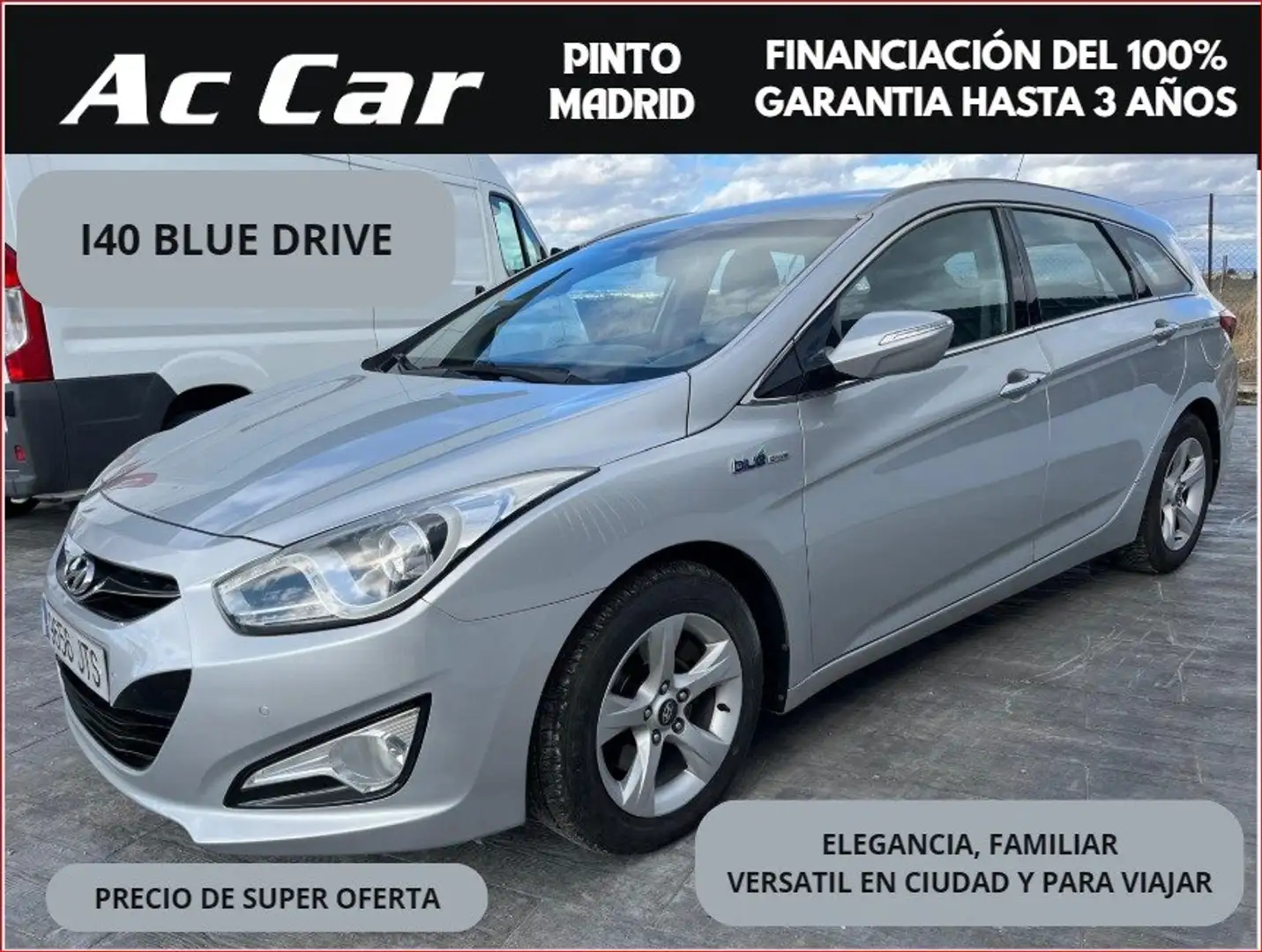 Hyundai i40 CW 1.7 CRDi 115cv BlueDrive Klass Gris - 1