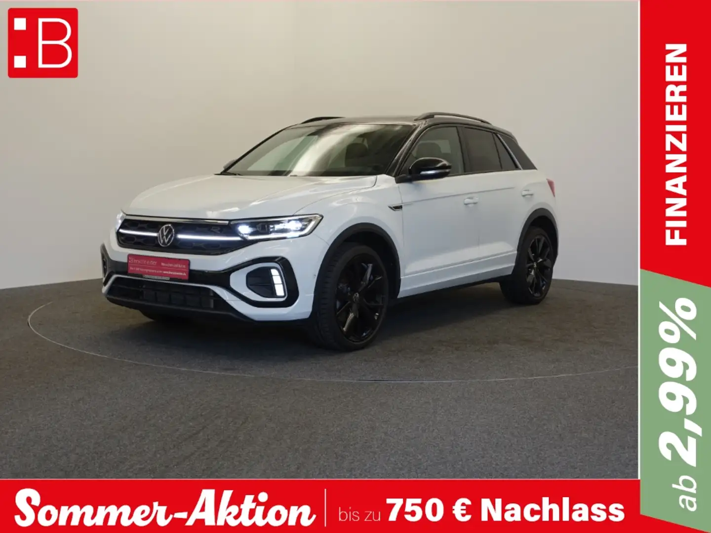 Volkswagen T-Roc 1.5 TSI DSG R-Line Black Style IQ-LIGHT COCKPIT PR Weiß - 1