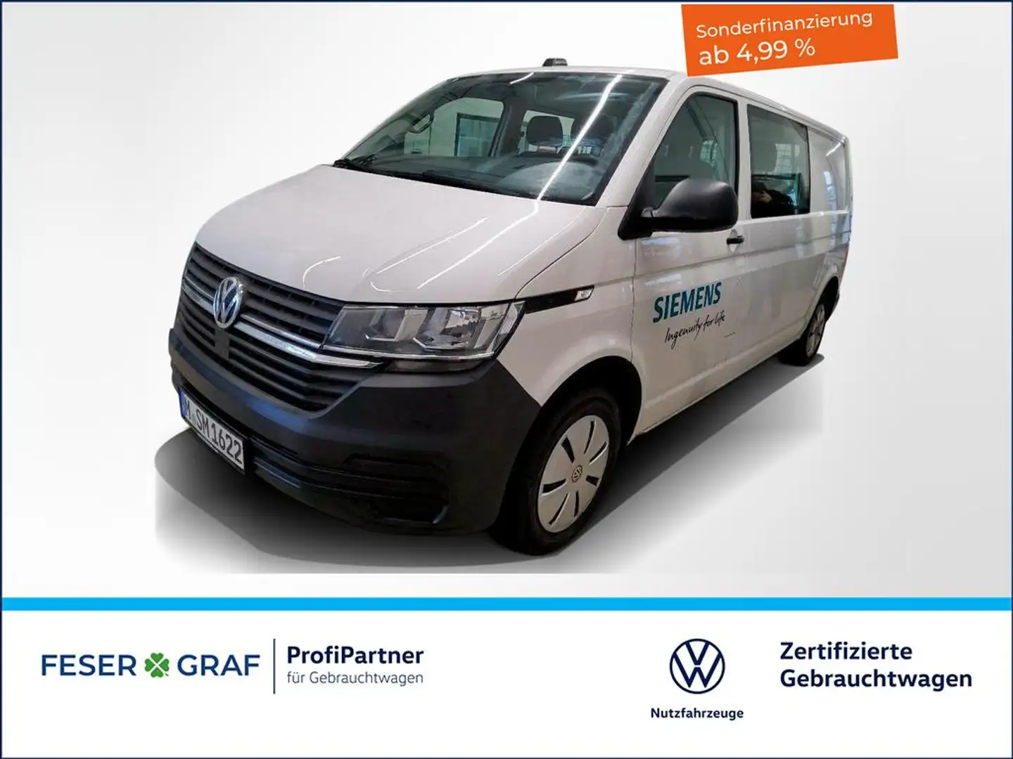 Volkswagen T6.1 Kombi 6.1 2.0TDI LR 6Sitze Standheizung Klimaanlage Nav Blanc - 1