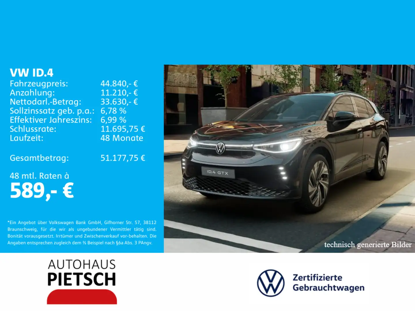 Volkswagen ID.4 GTX 4Motion Schwarz - 1