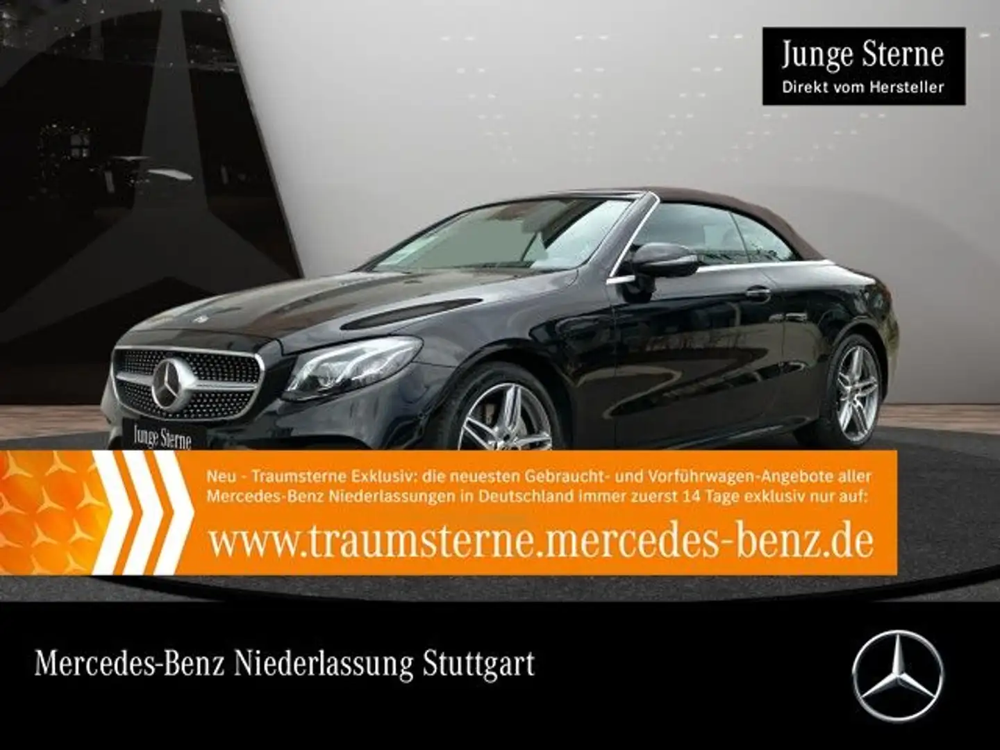 Mercedes-Benz E 400 d Cabrio 4M AMG+360+MULTIBEAM+SITZKLIMA+TOTW Schwarz - 1