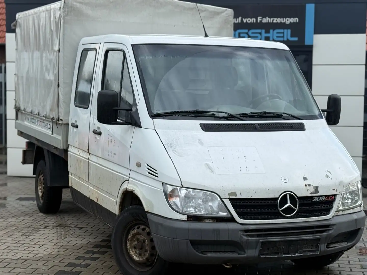 Mercedes-Benz Sprinter Pritsche Doka 208 CDI-7-Sitzer Weiß - 1