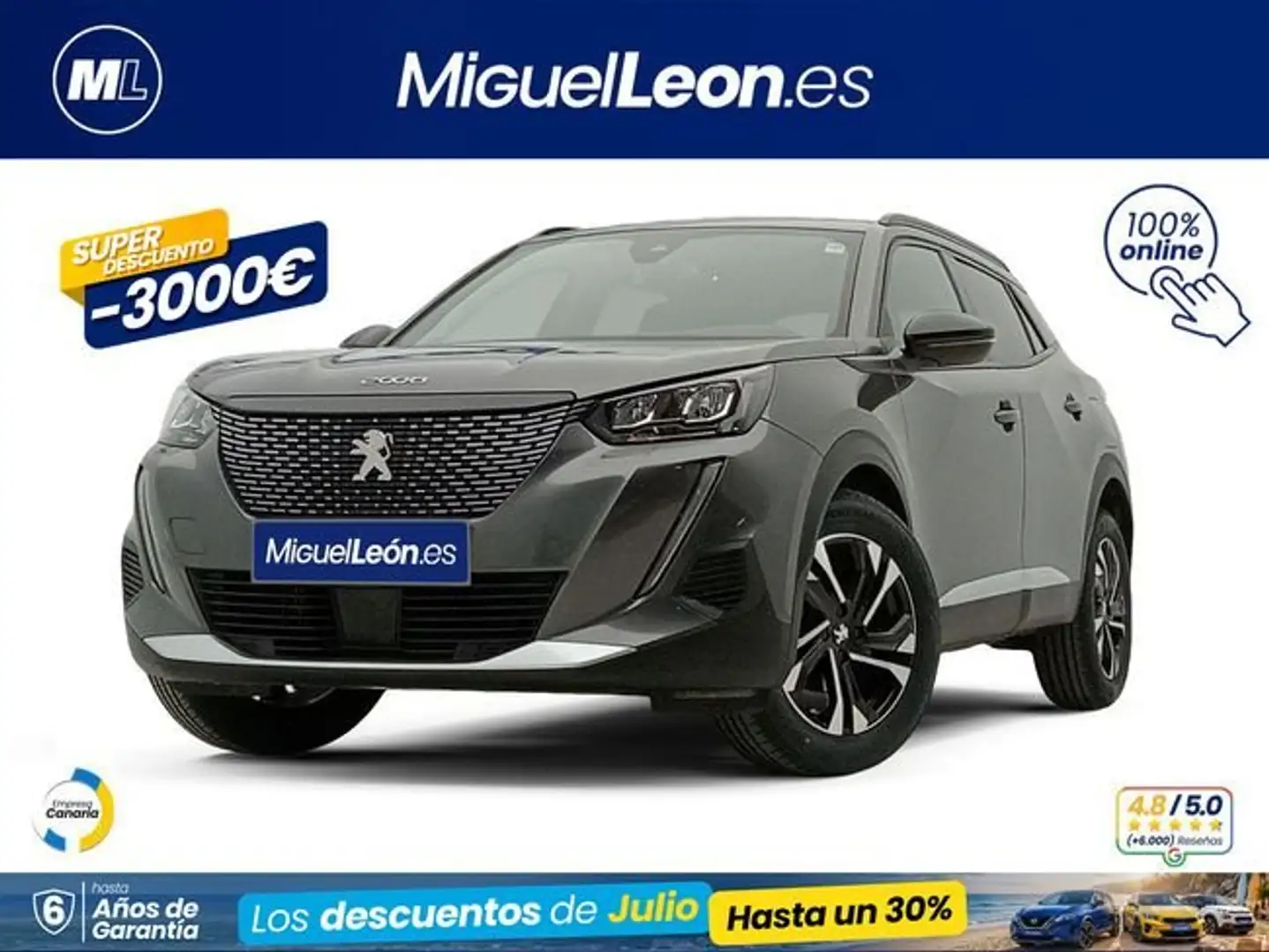 Peugeot 2008 1.2 PureTech S&S Allure 100 Gris - 1