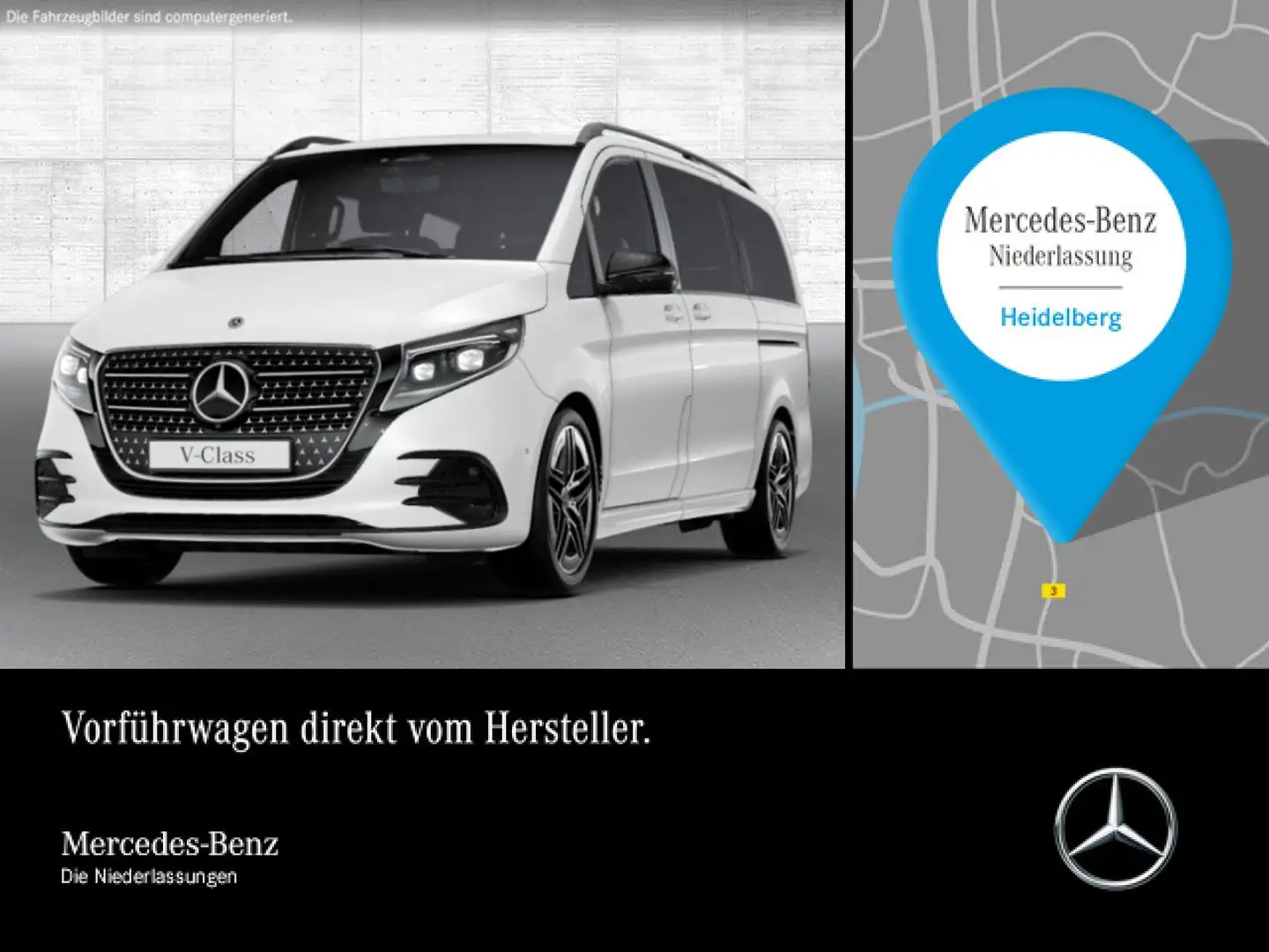 Mercedes-Benz V 300 d EXCLUSIVE+AMG+9G+AHK+StandHZ+Klimaautom Weiß - 1