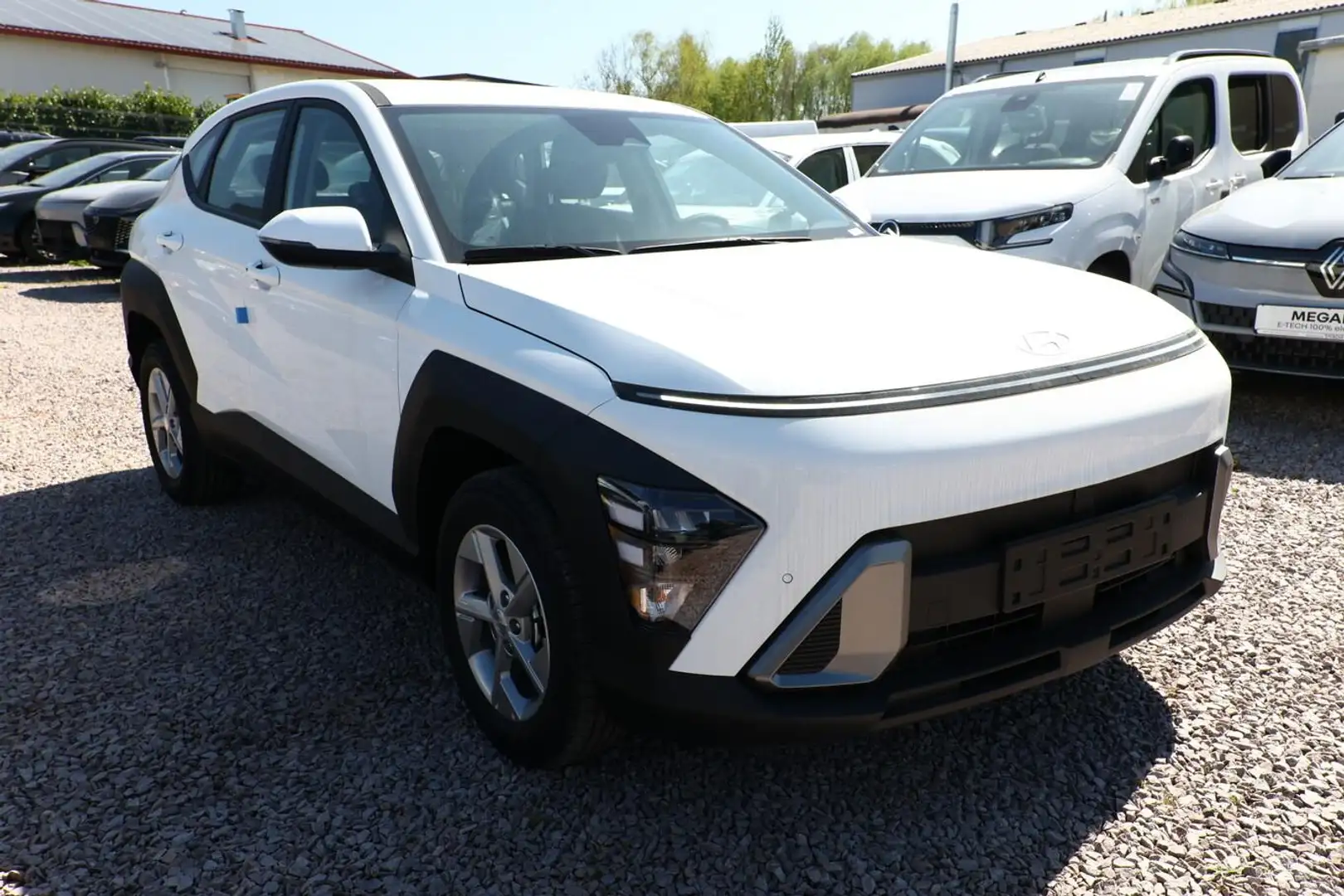 Hyundai KONA Select 1.6 HEV 129 DCT MY25 Nav Kam Temp 95 kW ... Weiß - 2