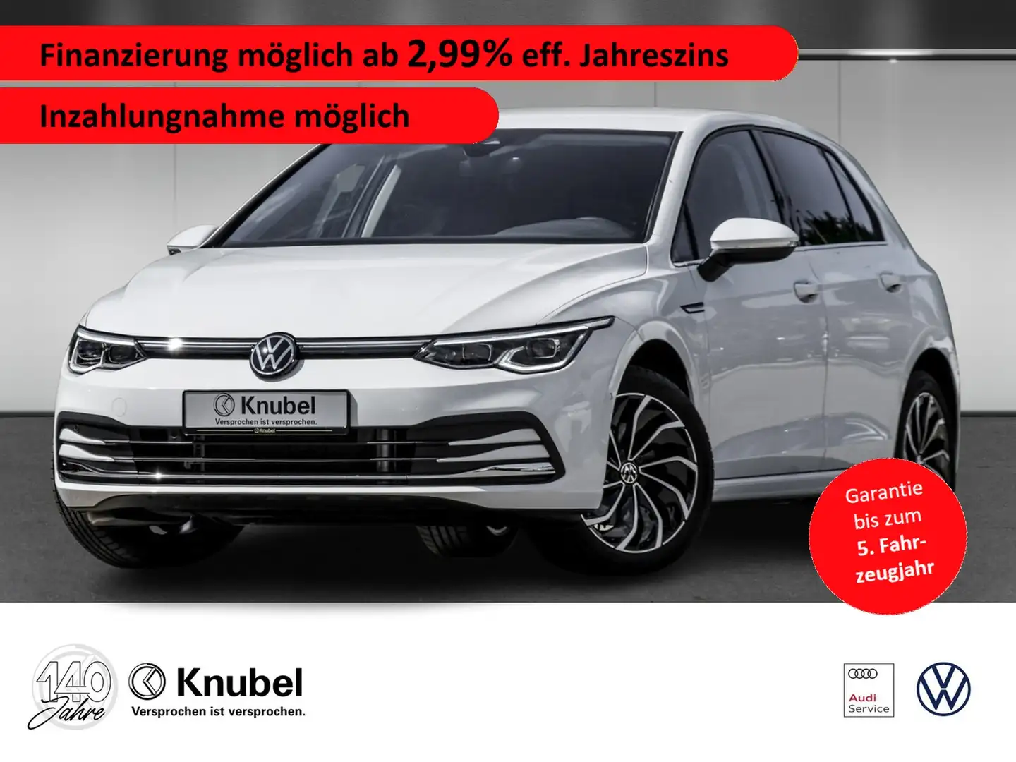 Volkswagen Golf VIII Style 2.0 TSI DSG IQ.Light Navi TravelAss.... Weiß - 1
