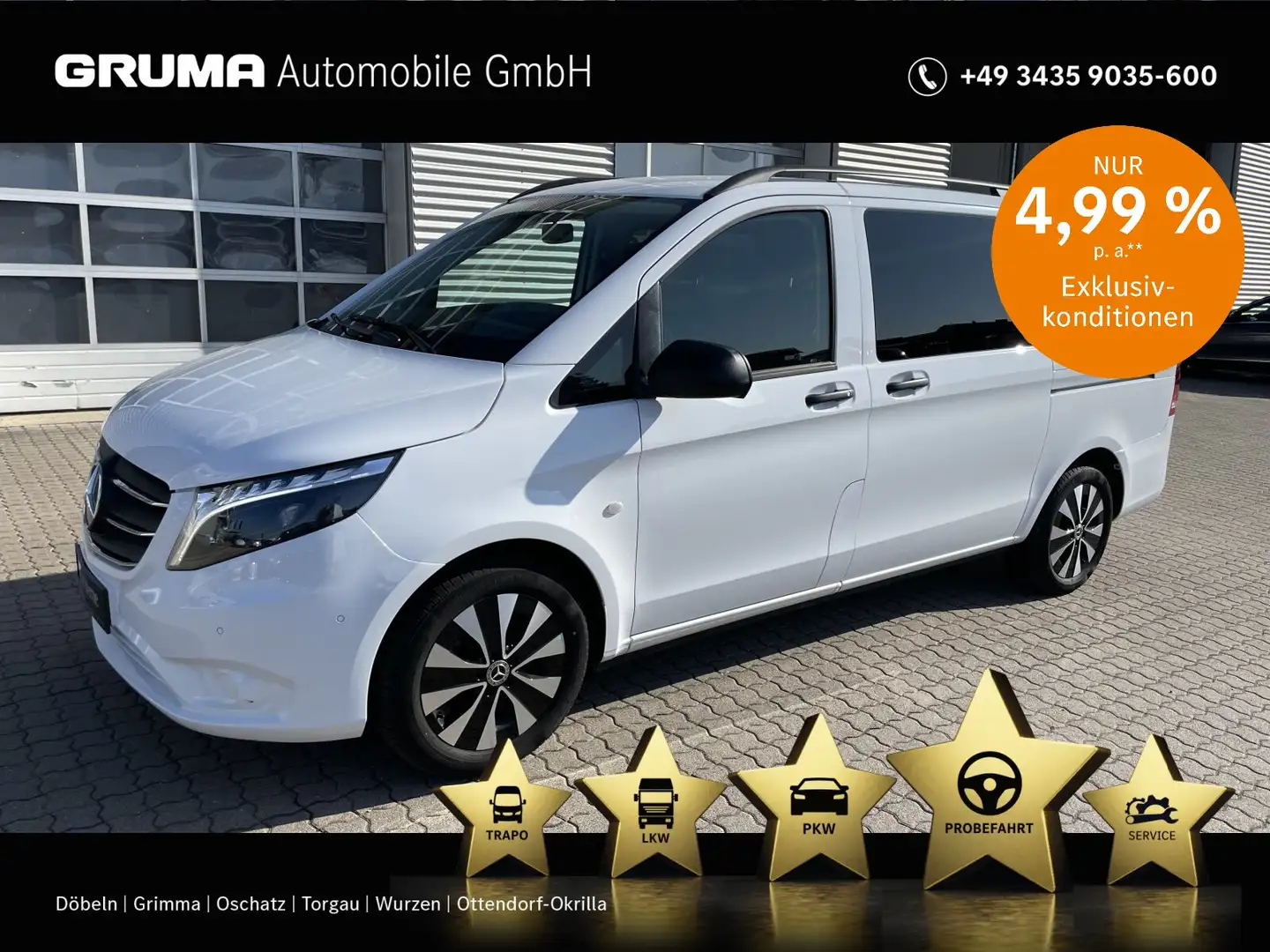 Mercedes-Benz Vito Vito 119 CDI Tourer PRO L PANODACH+7SITZE+NAVI+ Blanc - 1
