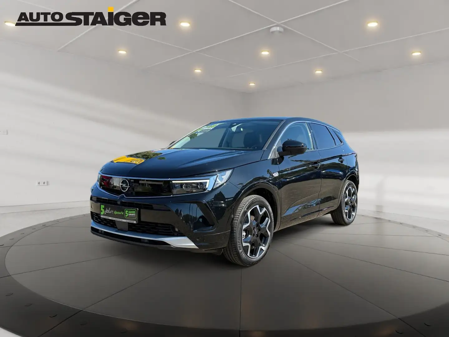Opel Grandland 1.2 Turbo Elegance ACC+AHK+LED+Navi+LM Zwart - 2