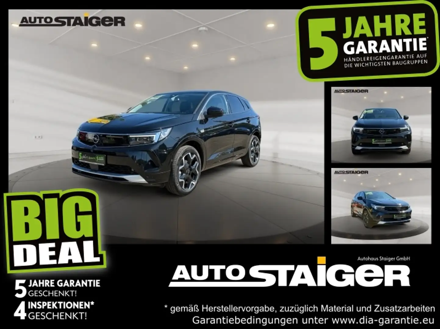 Opel Grandland 1.2 Turbo Elegance ACC+AHK+LED+Navi+LM Noir - 1