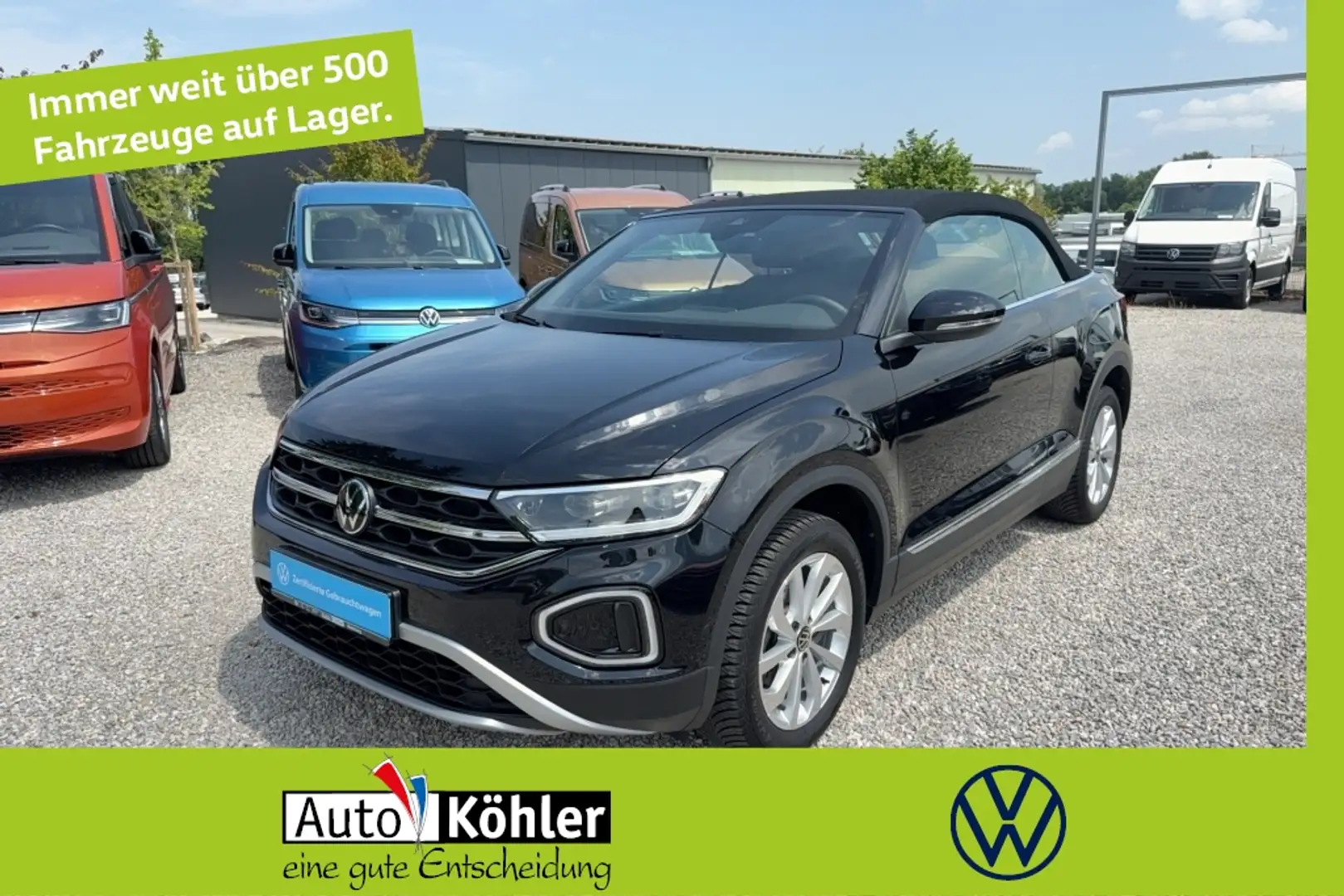 Volkswagen T-Roc Cabriolet Style TSi FLA ParkAss. LM LED Zwart - 1