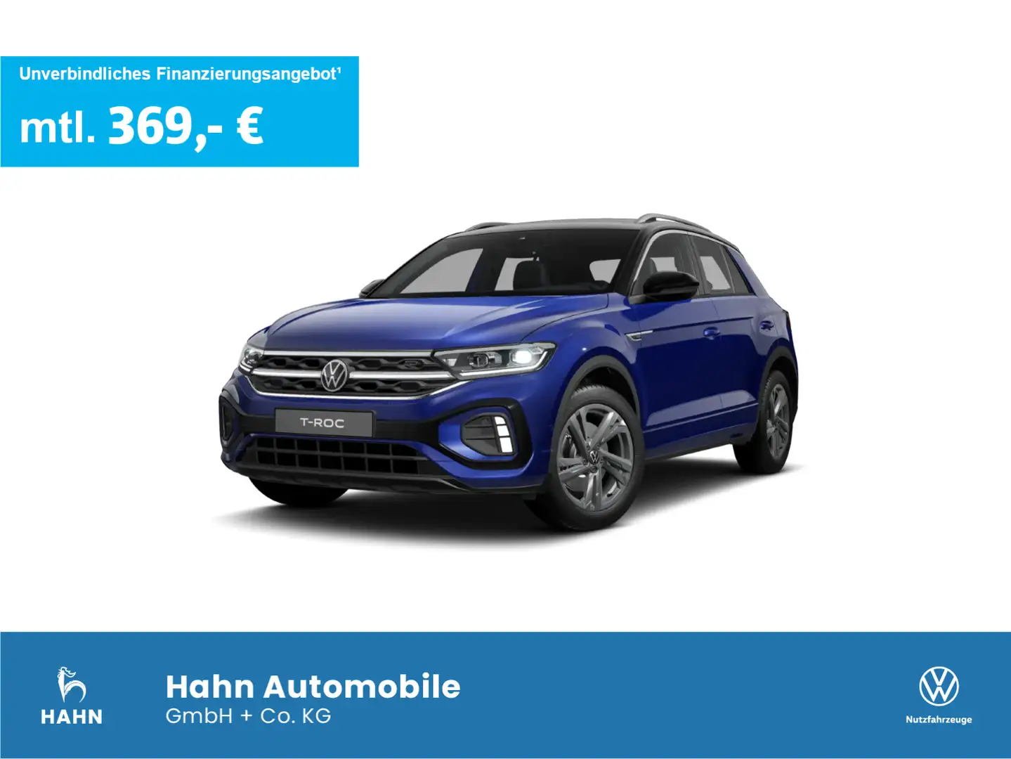 Volkswagen T-Roc R-Line 2.0 l TSI 4MOTION 190PS DCC IQ.LIGH Blau - 1