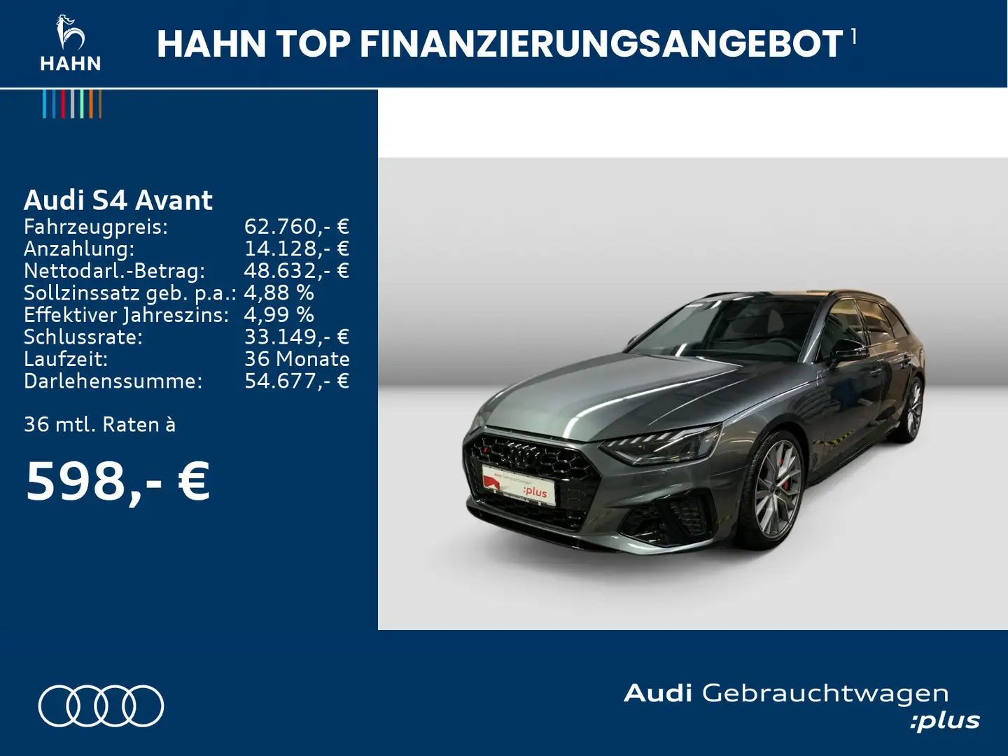 Audi S4 TDI quattro Matrix Virtual Rückf Sitzh Gris - 2