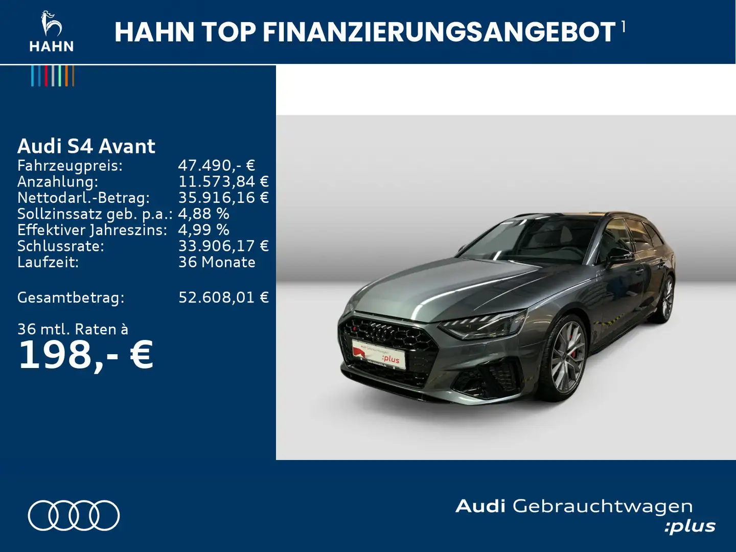 Audi S4 TDI quattro Matrix Virtual Rückf Sitzh Gris - 2
