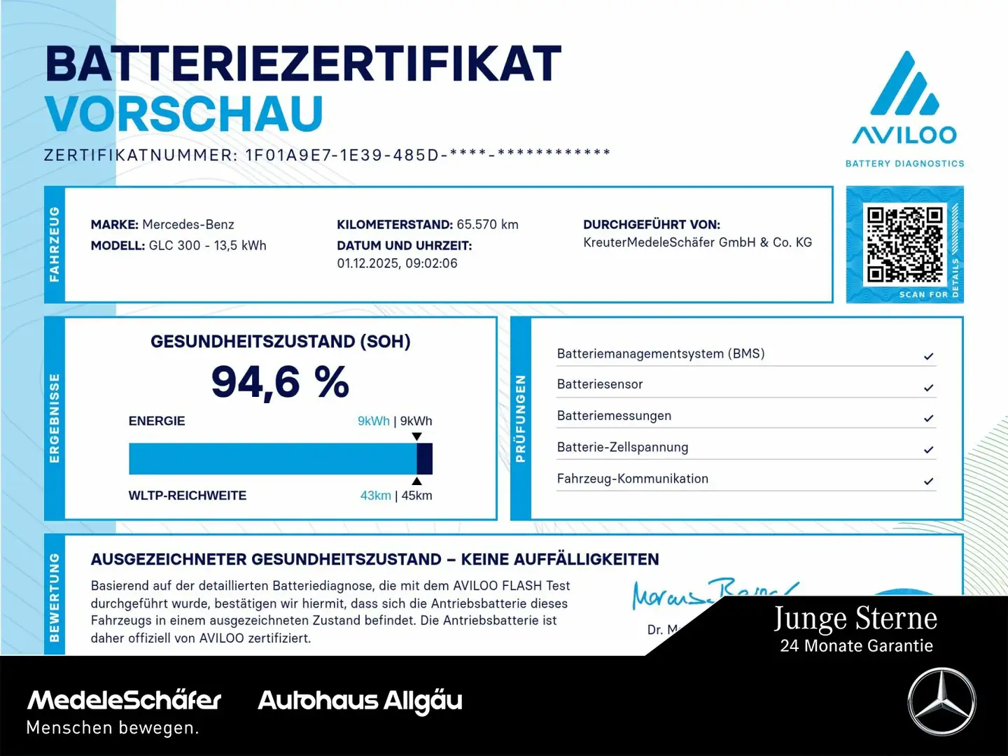 Mercedes-Benz GLC 300 GLC 300 de 4M AMG Night Distro Kamera Led ElHeck Weiß - 1