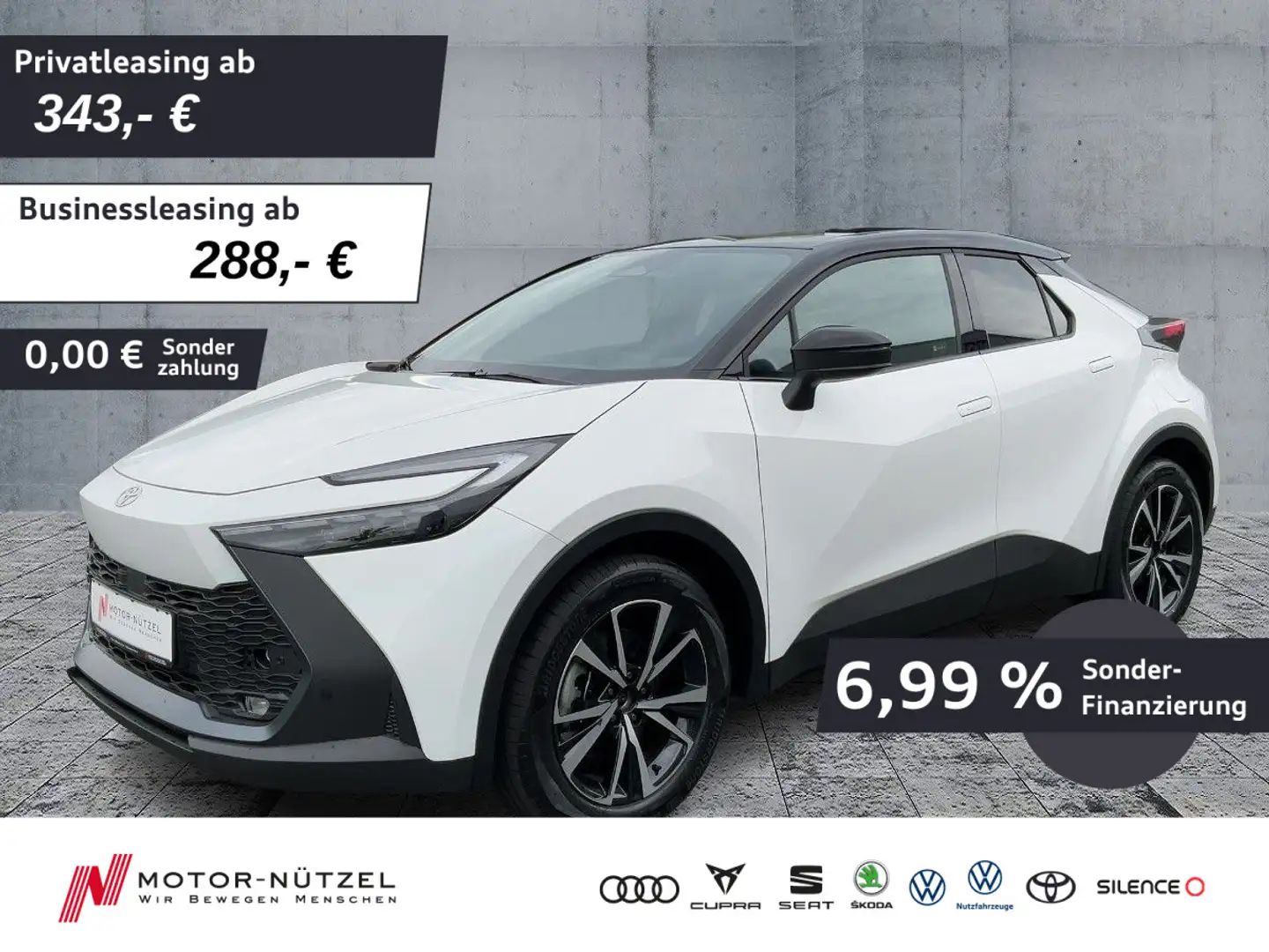 Toyota C-HR 2.0Hybrid TEAM D LED+NAV+ACC+SHZ+RFK+MFL+18 Blanco - 1