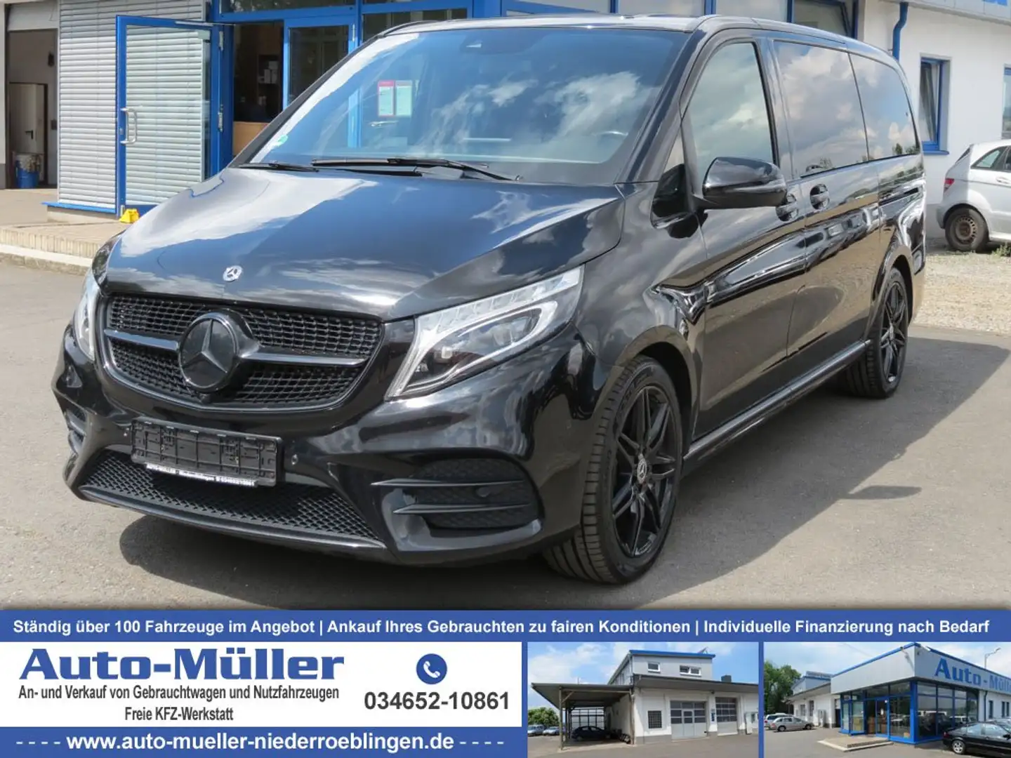 Mercedes-Benz V 300 d Edition lang AMG-Line LED Leder Navi AHK Schwarz - 1