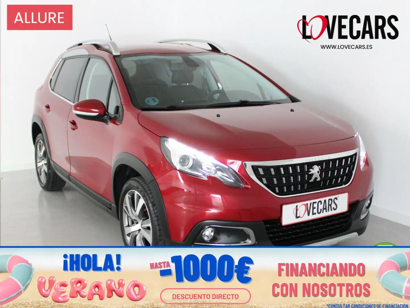 Peugeot 2008 1.5BlueHDi S&S Allure 100 Rood - 1