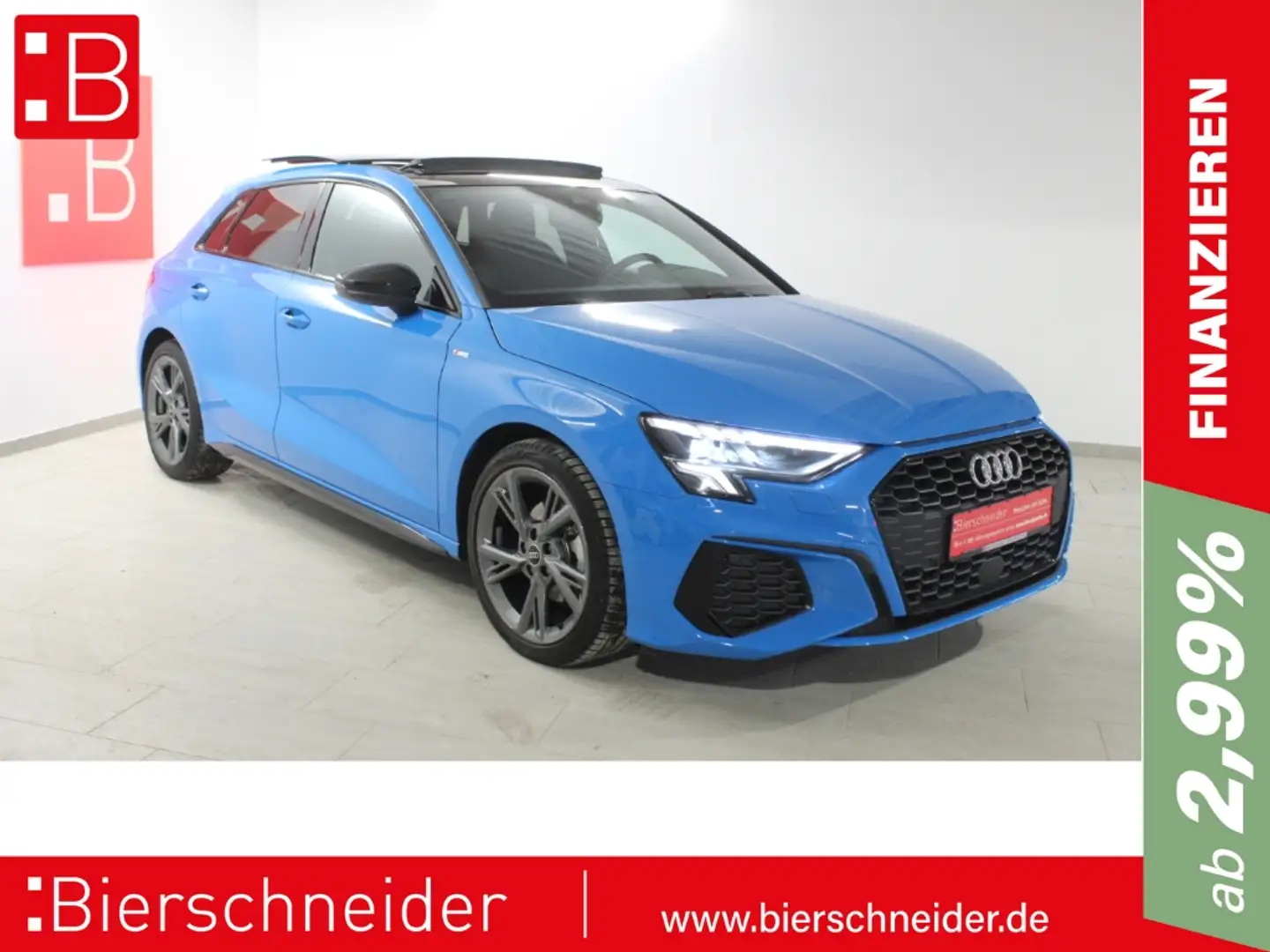 Audi A3 Sportback 35 TFSI S-Tronic 2x S-Line  Black 18 ACC Blau - 1