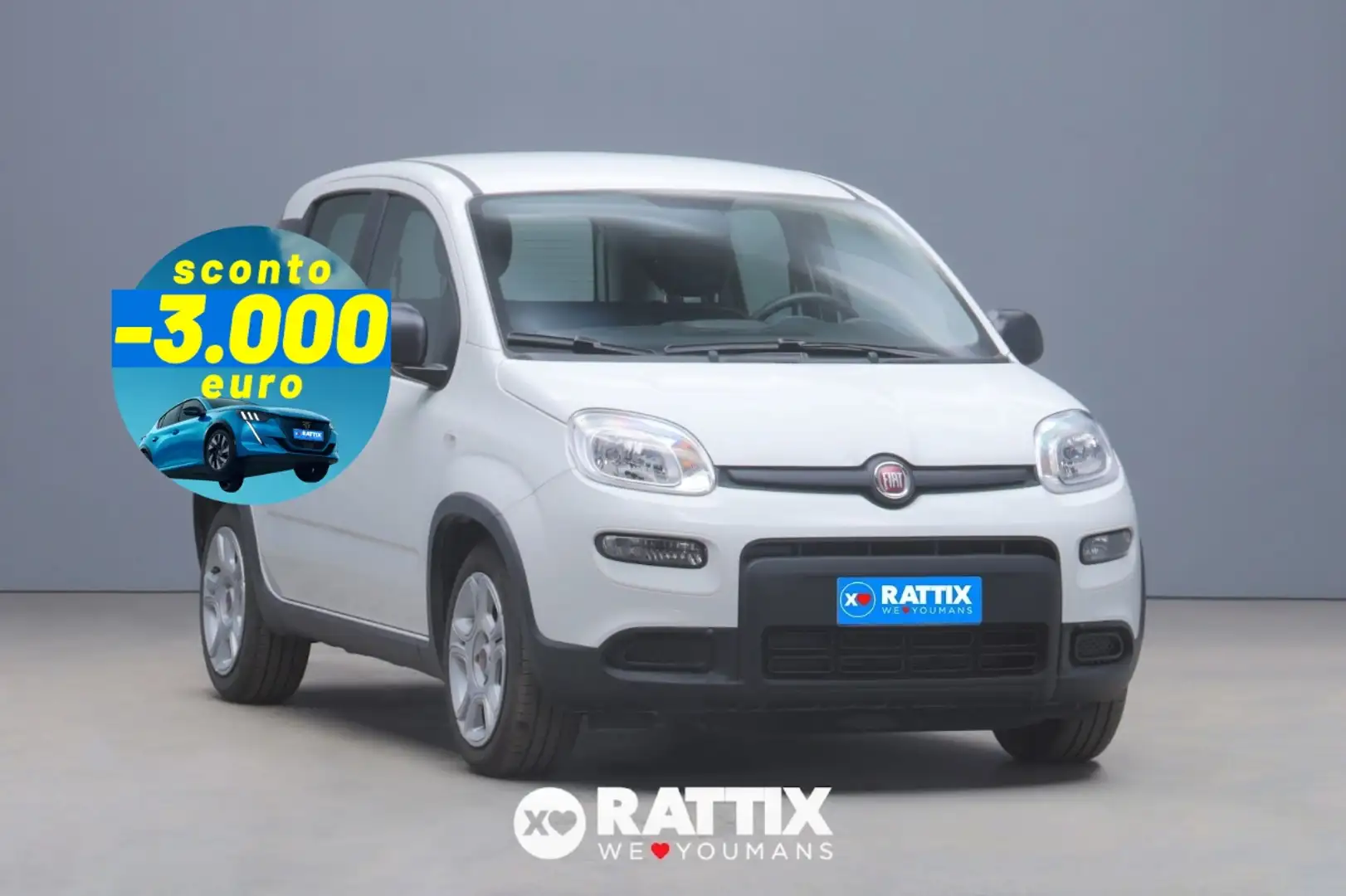 Fiat Panda 1.0 Firefly Hybrid 70CV Blanc - 1