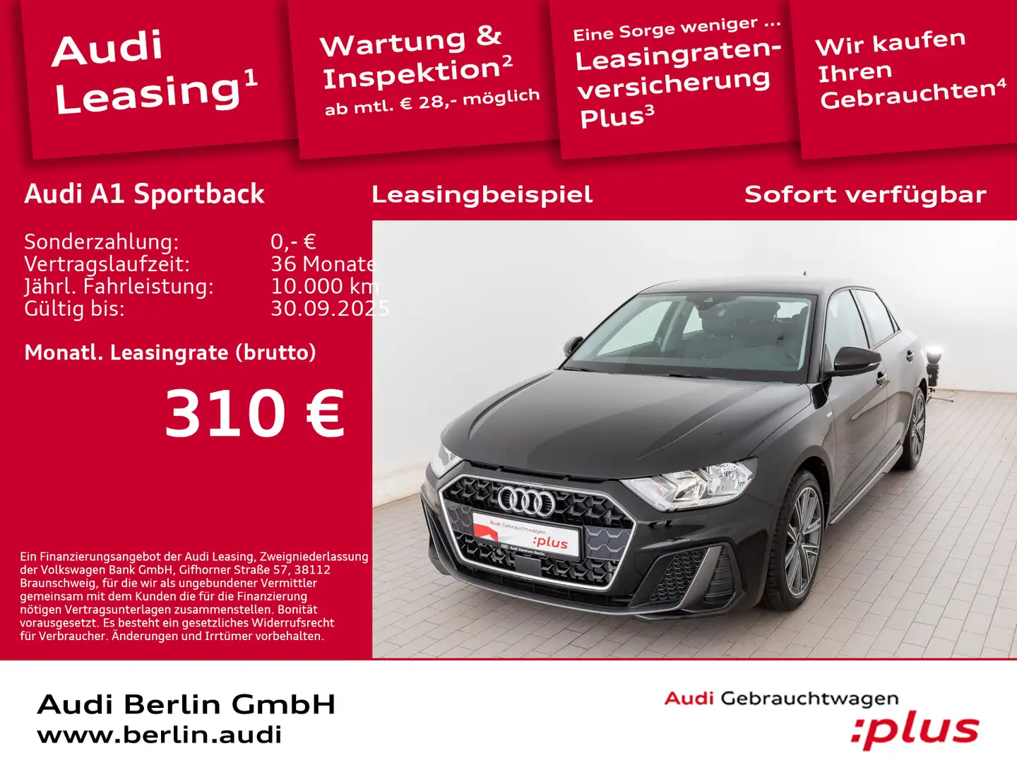 Audi A1 S line 25 TFSI S tr. PDC VIRTUAL Schwarz - 1