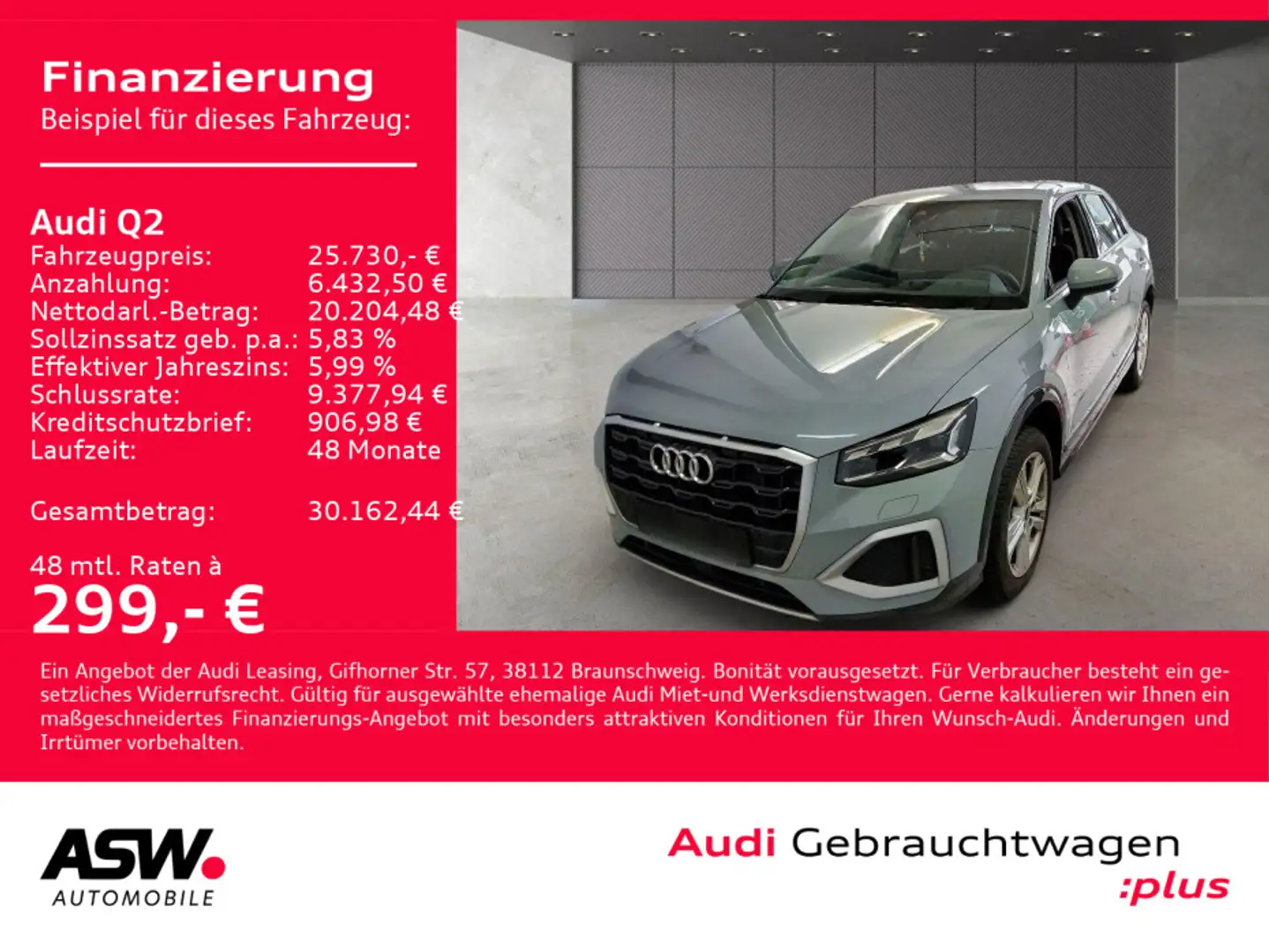 Audi Q2 advanced 35 TFSI Stronic NAVI MATRIX RFK SHZ Grau - 1