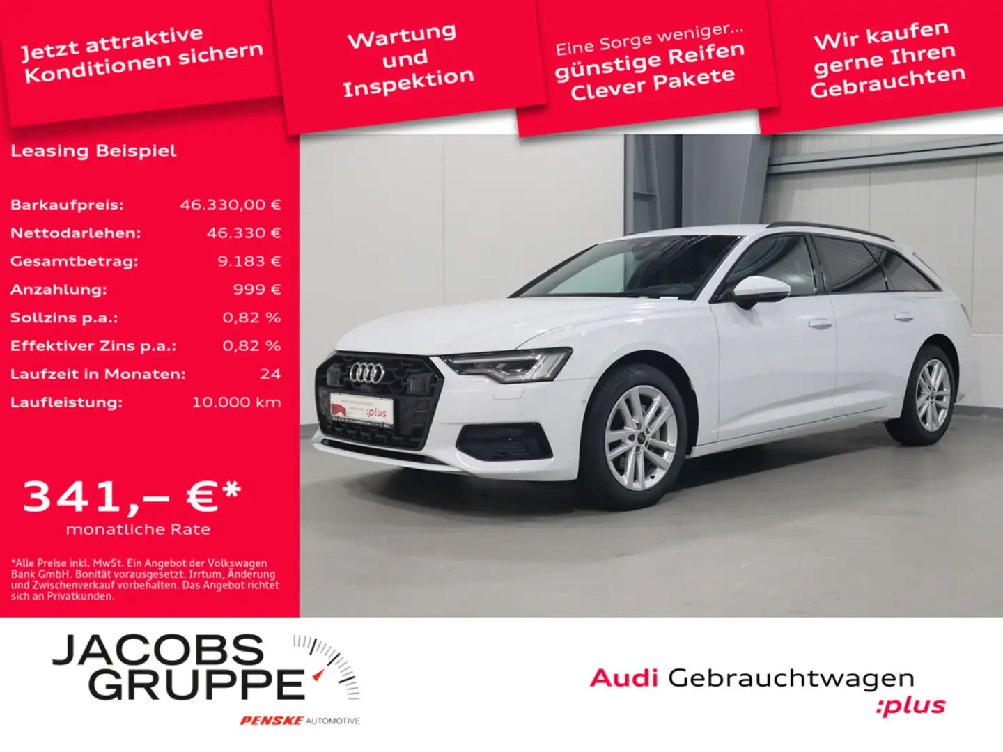 Audi A6 Avant 40 TDI advanced Matrix-LED*Head-up*Kamera Weiß - 1