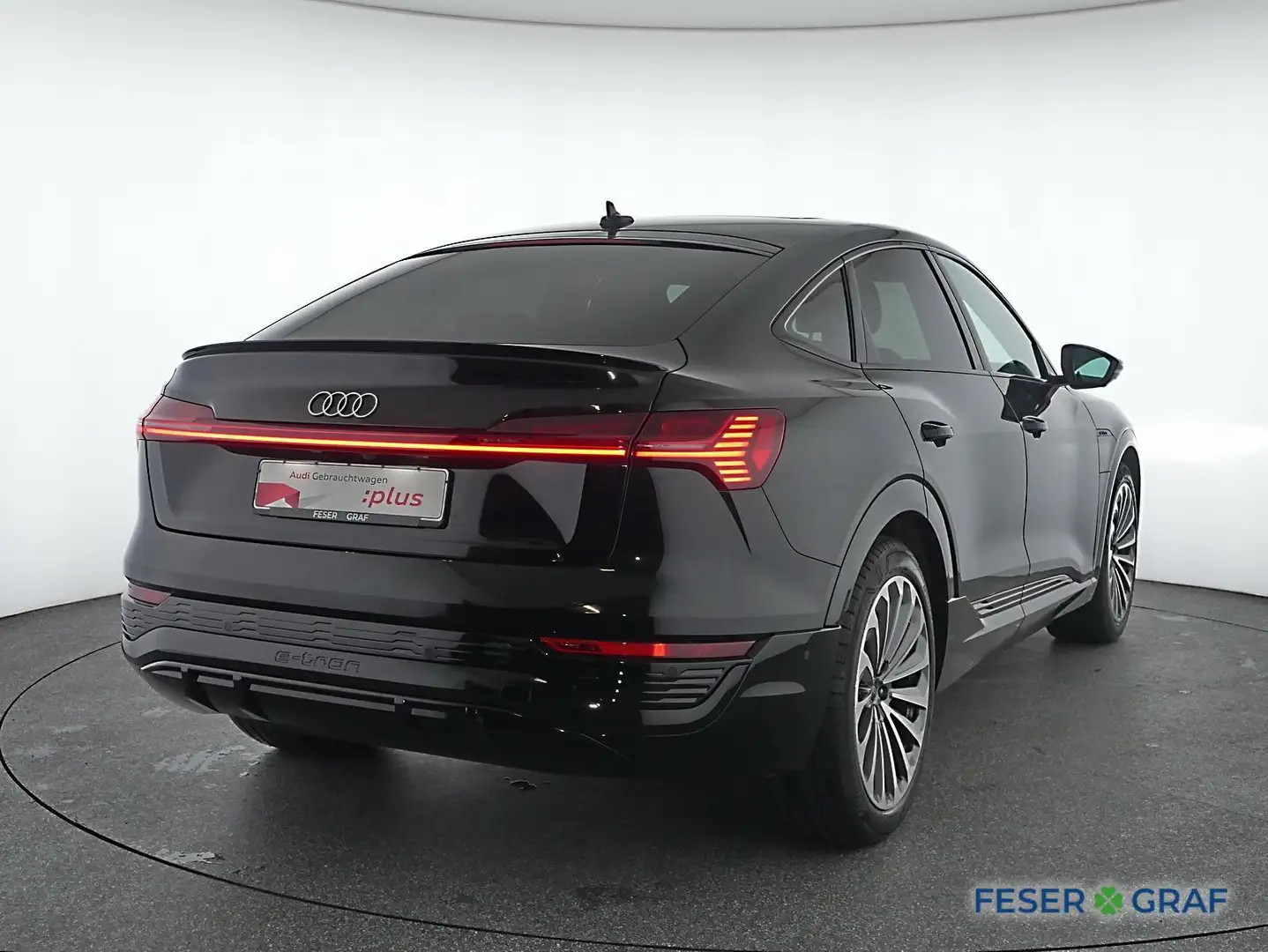 Audi Q8 e-tron Sportback 50 e-tron S Line Int Matrix,B&O,Pano,AHK Negro - 2