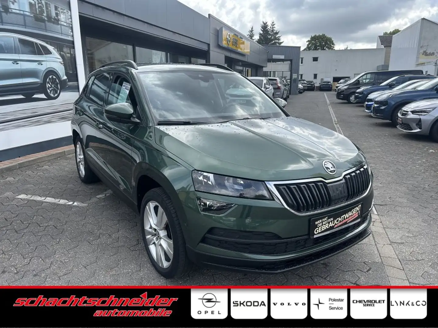 Skoda Karoq 2.0 TDI DSG Style+AHK+Navi+ACC+Kessy+ Groen - 1
