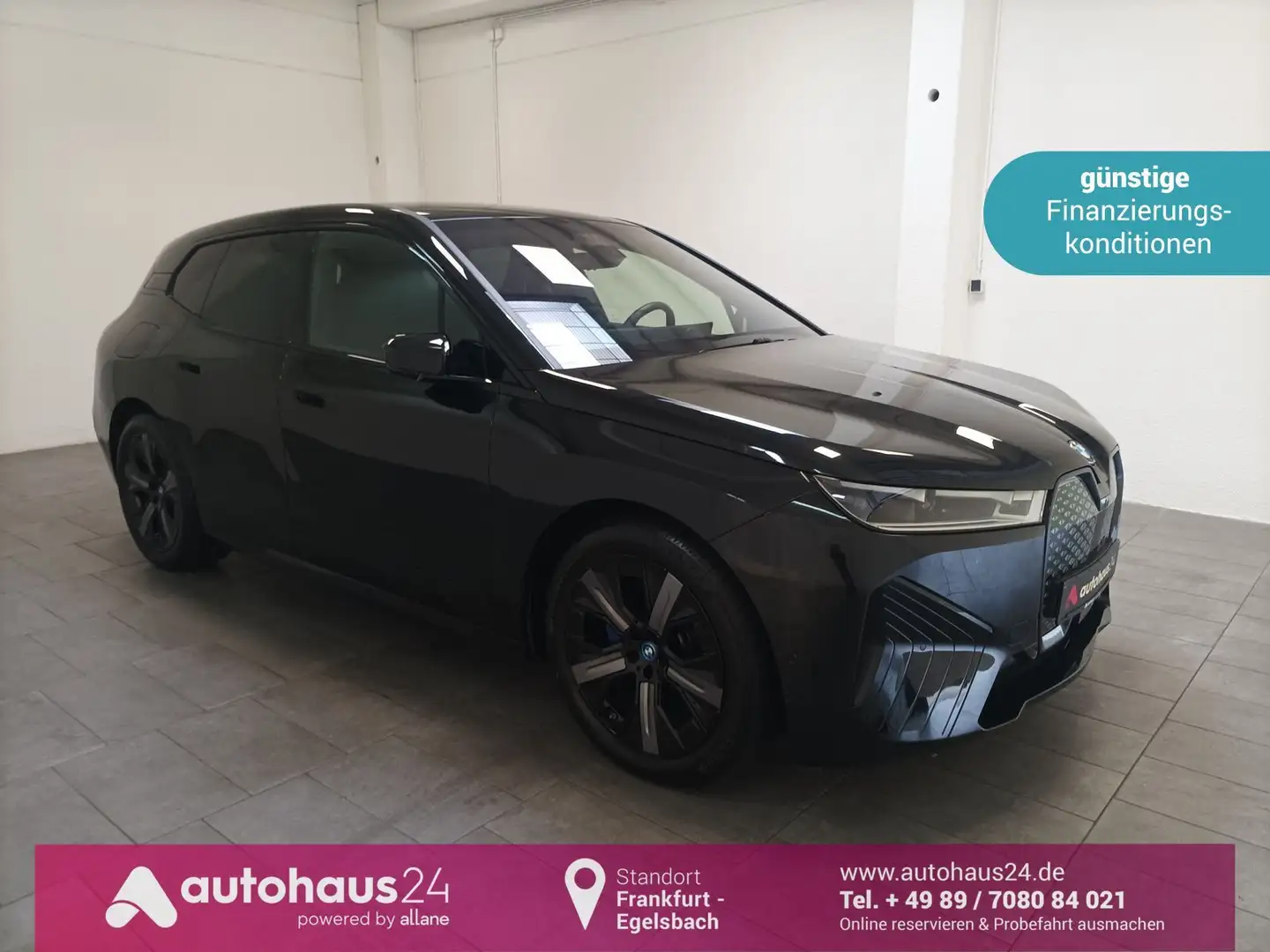 BMW iX xDrive40 AHK|Navi|H&K|Lenkrhzg.|Laser Schwarz - 1