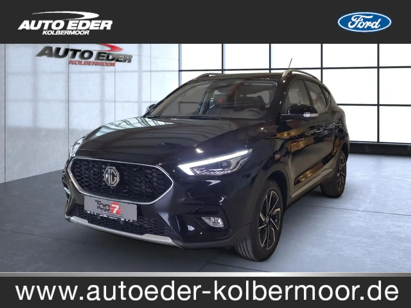 MG ZS Luxury Bluetooth Navi LED Vollleder Klima Zwart - 1