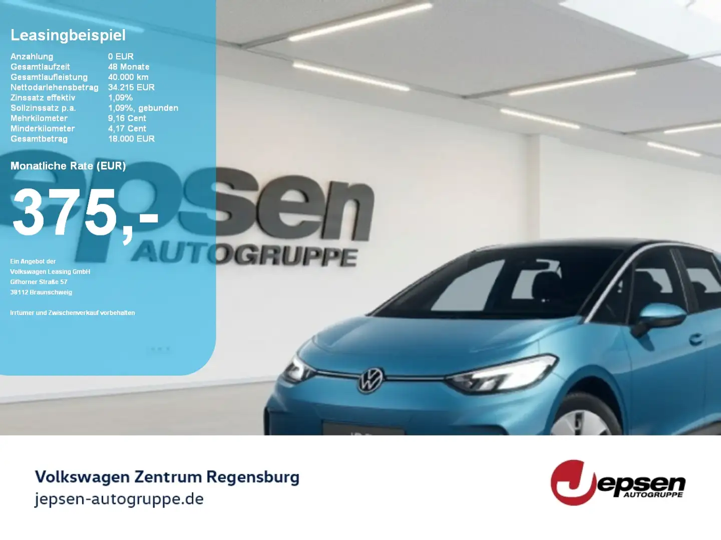Volkswagen ID.3 Pure 52 kWh 1-Gang-Automatik ACC LED KlimaA Noir - 1