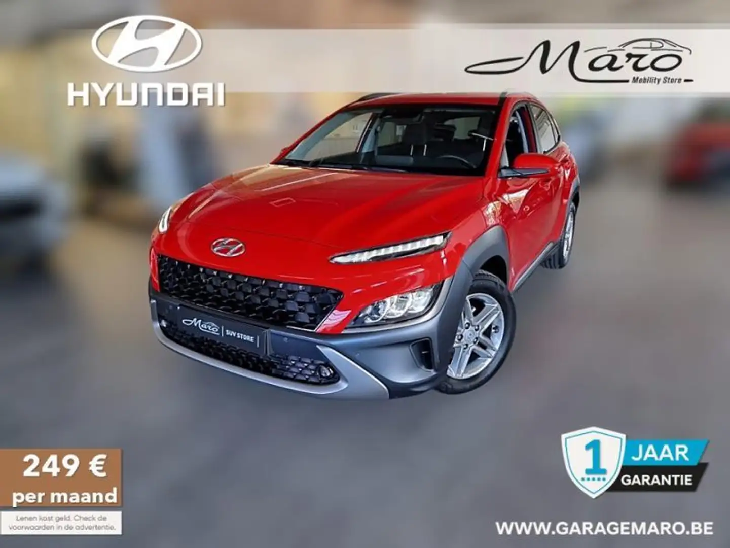 Hyundai KONA 1.0T-GDi Twist | carplay, cruise,... | *AUTOMAAT* Rouge - 1