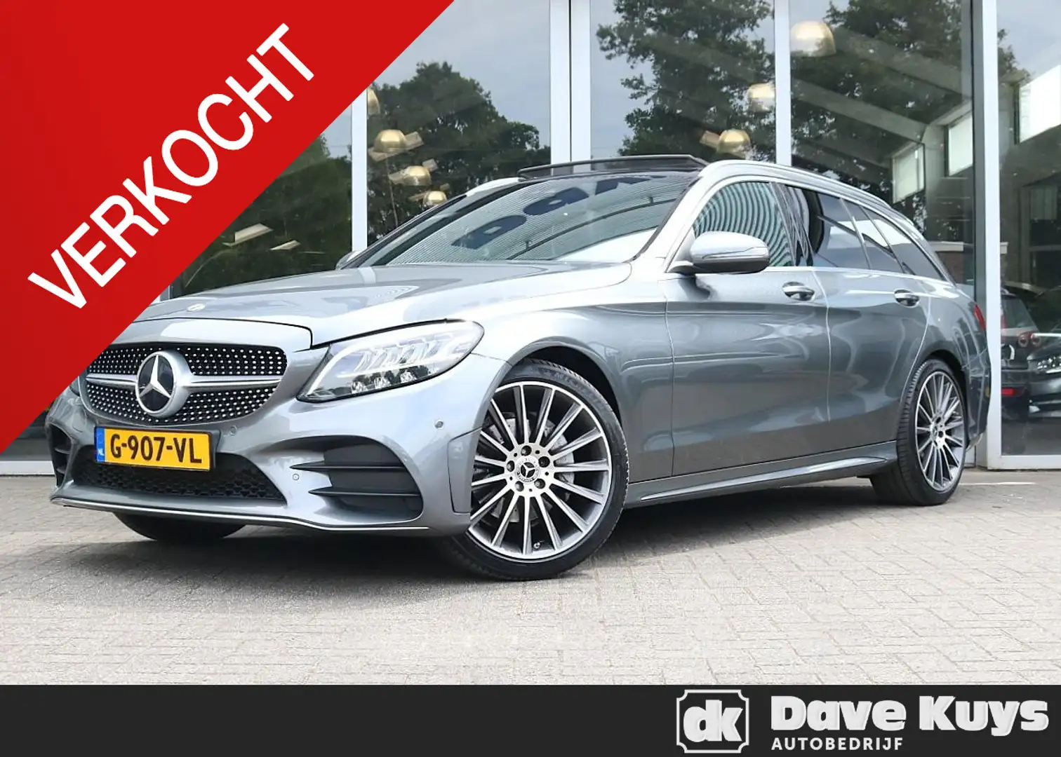 Mercedes-Benz C 200 Estate AMG | Panorama | Trekhaak | Carplay Grijs - 1