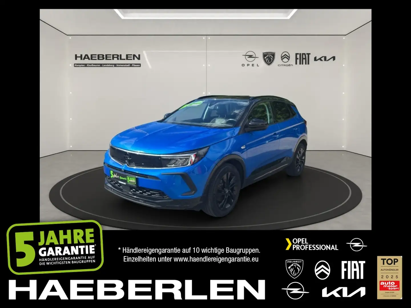 Opel Grandland 1.2 GS Automatik *NAV*SHZ+LHZ*LED*AGR* Blau - 1