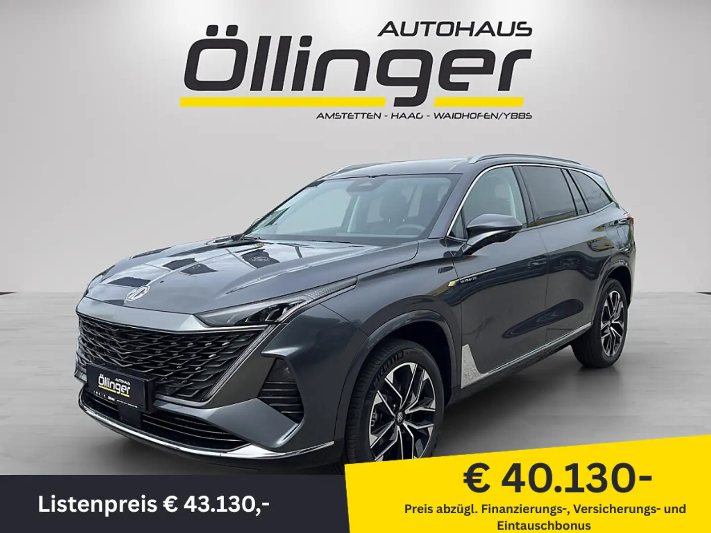 MG MGS9 PHEV Premium + Österreich Paket + Metallic! Grau - 1