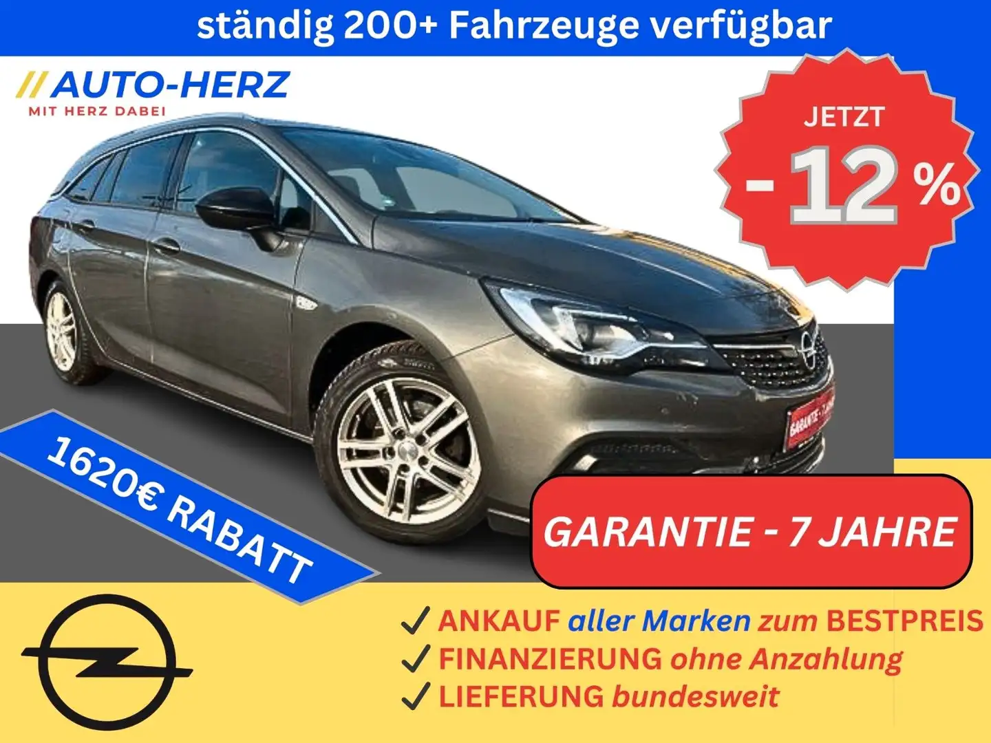 Opel Astra K Kombi Elegance Leder+LED+Navi+PDC Gris - 1