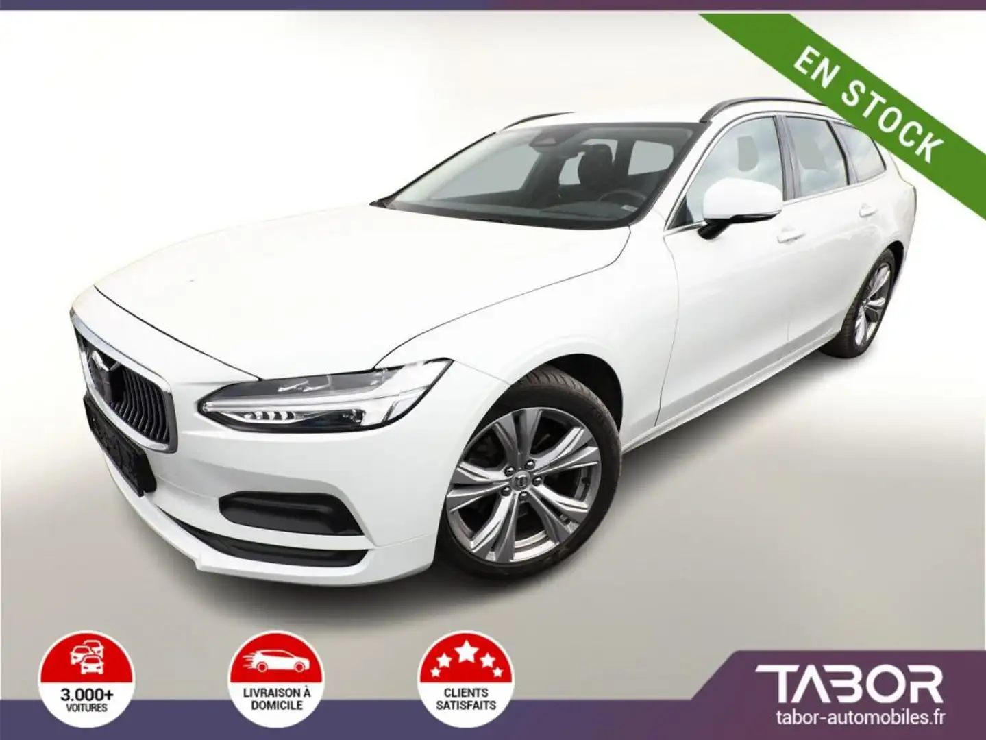 Volvo V90 B4 197 Aut Momentum Pro LED cuir GPS Blanc - 1