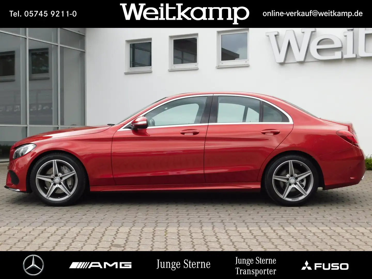 Mercedes-Benz C 250 C 250 AMG+LED+Navi+Totwinkel+Parktronik+Sitzh. Červená - 2